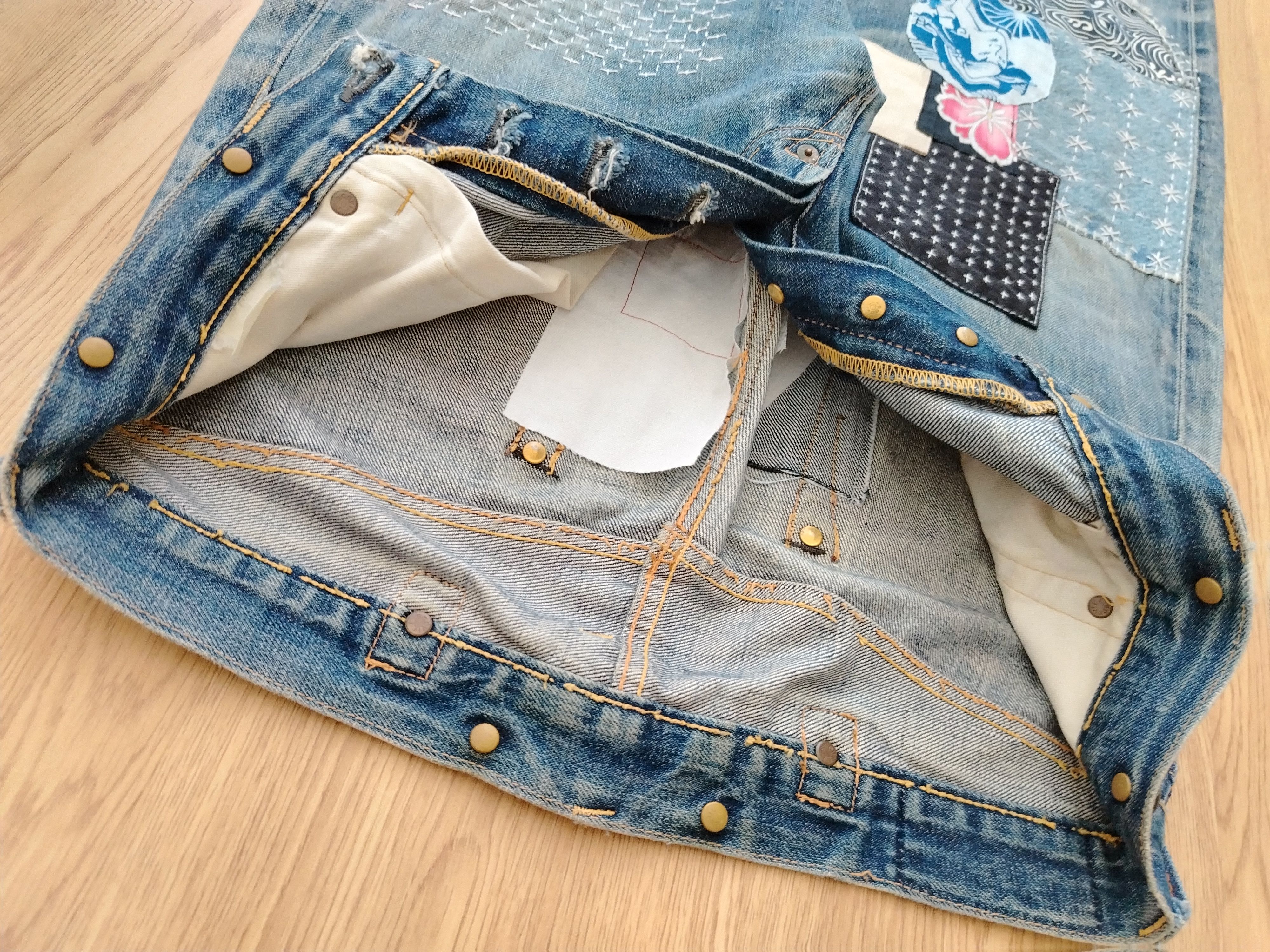 Evisu Evisu Jeans Vintage (Evis) Boro Remaked Size US 31 - 12 Thumbnail