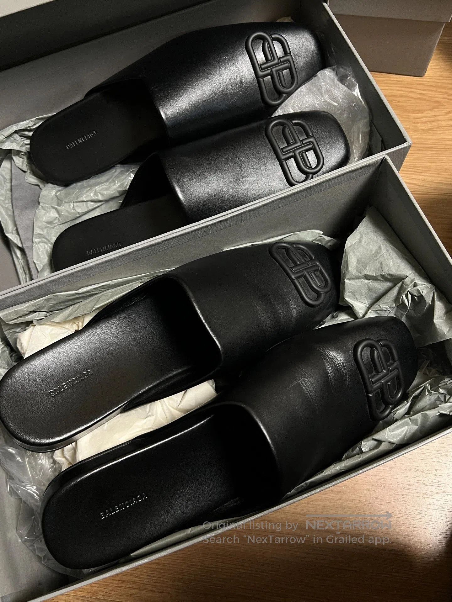 Balenciaga Balenciaga Black BB Logo Mules. Size US 10 / EU 43 - 3 Thumbnail