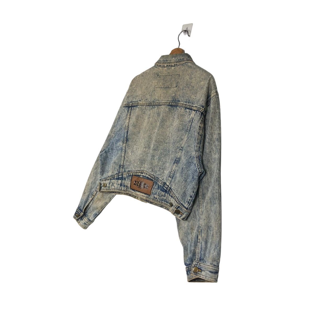 Japanese Brand 🔥CROPPED ACID WASH BIKER JACKET DENIM TEAM LISCH JAPAN Size US M / EU 48-50 / 2 - 12 Thumbnail