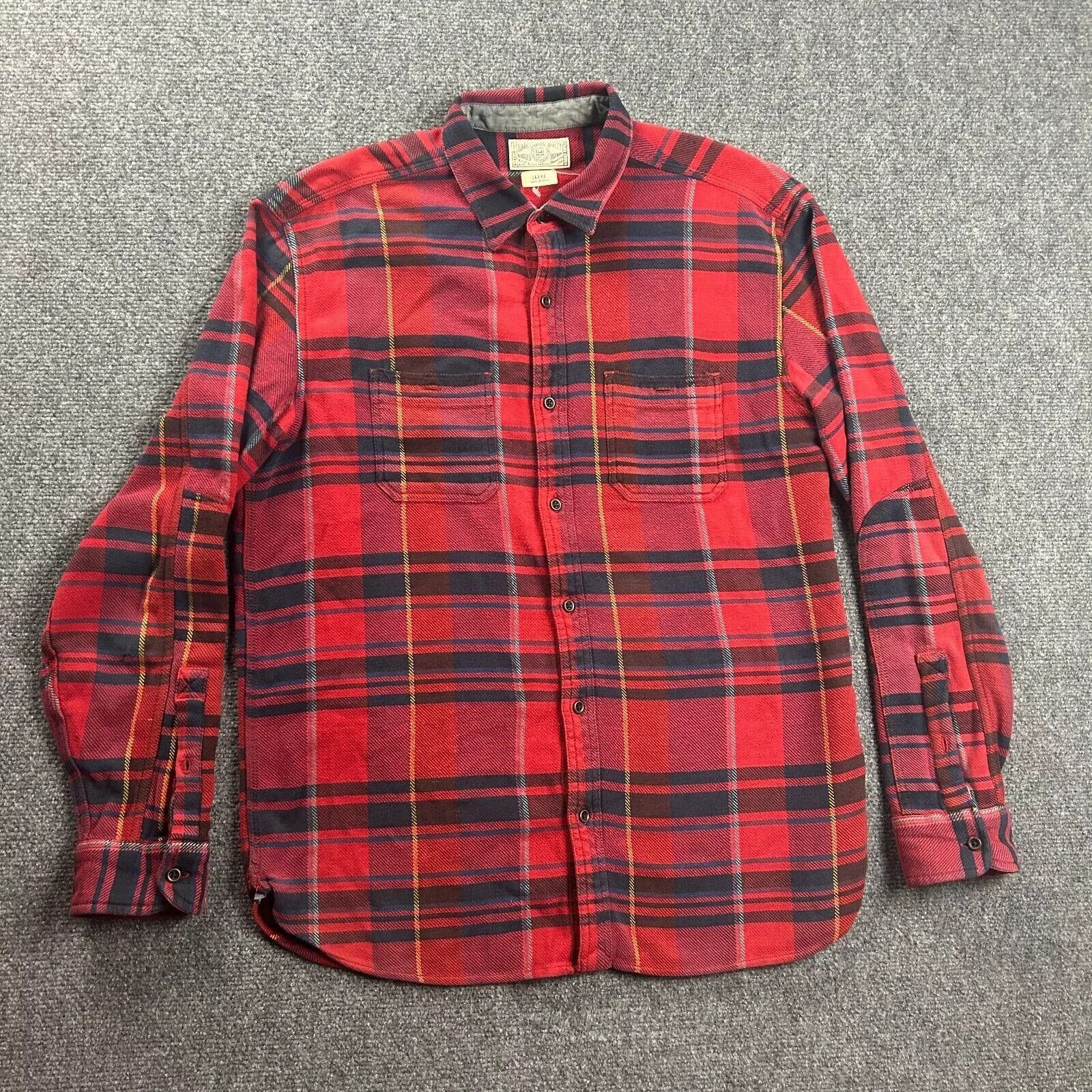 Lucky Brand Lucky Brand Flannel Shirt Mens Large Plaid Red Midweight Size US L / EU 52-54 / 3 - 1 Thumbnail