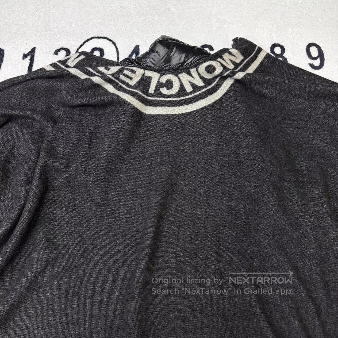 Moncler Gray Knit Sweater with Logo Neckline . Size US M / EU 48-50 / 2 - 1 Thumbnail