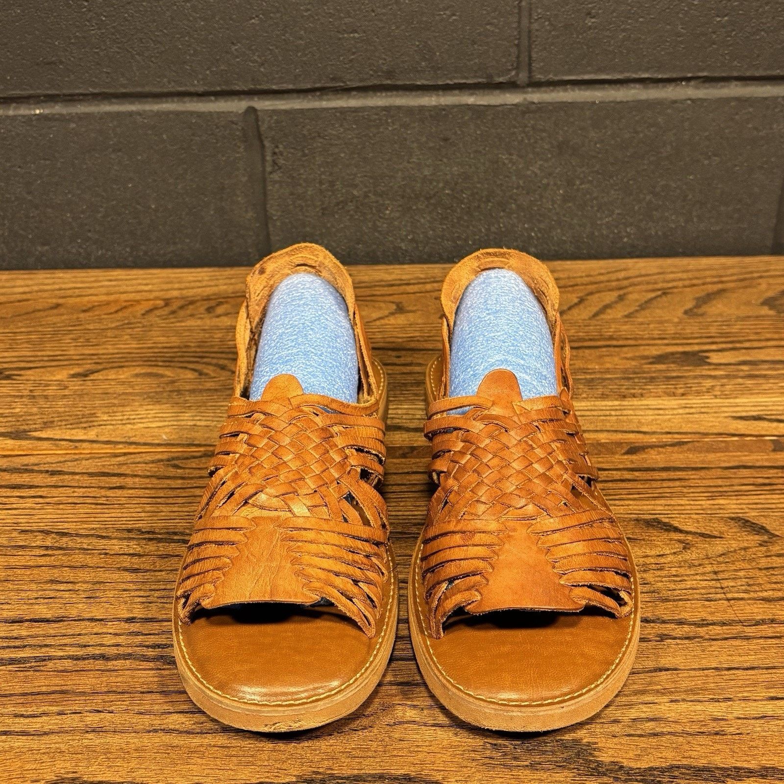 Levis VTG LeviS Shoes & Boots Brown Woven Leather Caracas Sandals, Men's (Size 10)