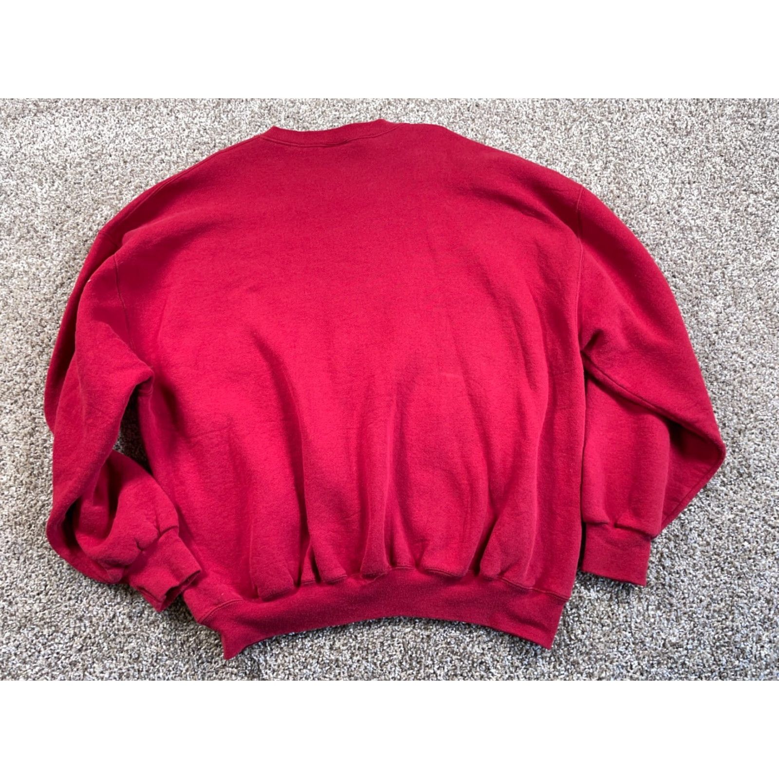 Russell Athletic VINTAGE Russell Athletic Sweatshirt Crewneck Adult 2XL Dark Red 50/50 Cotton Polyester Solid Size US XXL / EU 58 / 5 - 3 Thumbnail