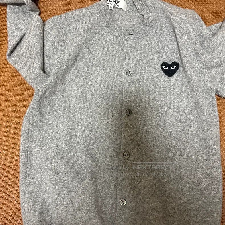 Comme des Garcons Comme Des Garcons Wool cardigan, gray and black heart. Size M / US 6-8 / IT 42-44 - 1 Thumbnail