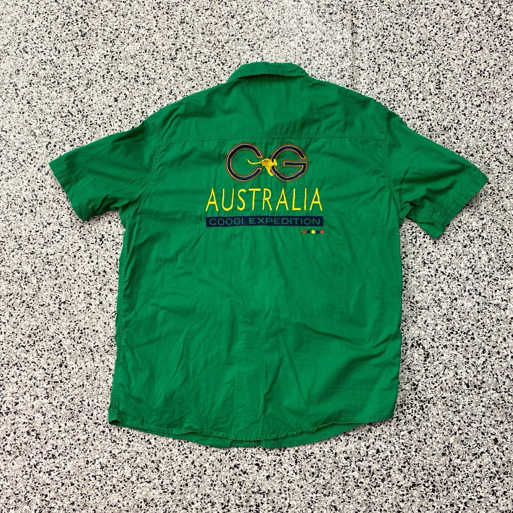 Coogi COOGI Shirt Mens 2XL Green Safari Utility Expedition Pockets Australia Patch Shirt Size US XXL / EU 58 / 5 - 3 Thumbnail