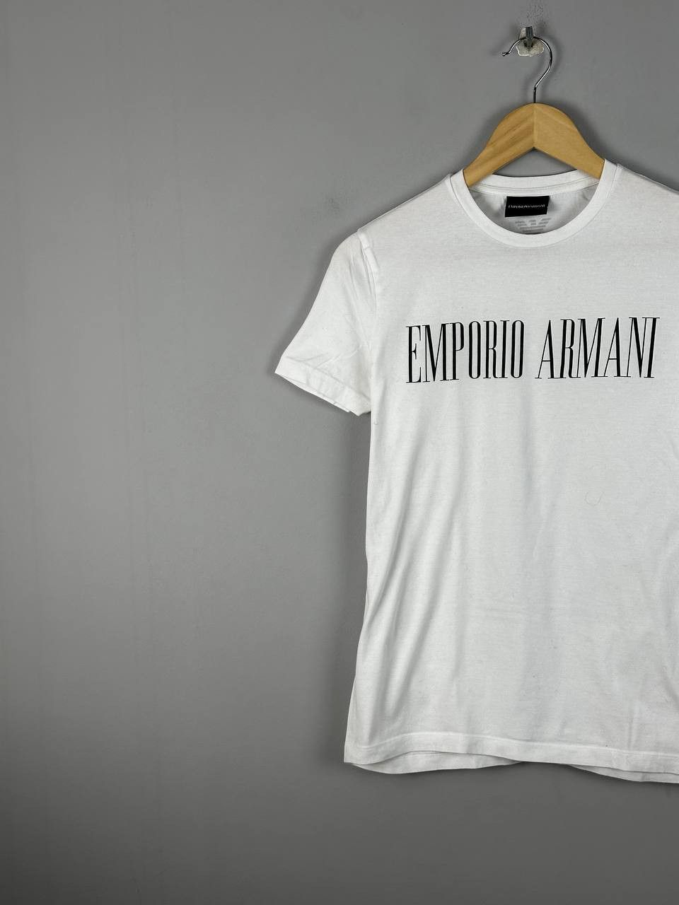 Emporio Armani Luxury Emporio Armani Big Logo White T Shirt Size S / US 4 / IT 40 - 3 Thumbnail