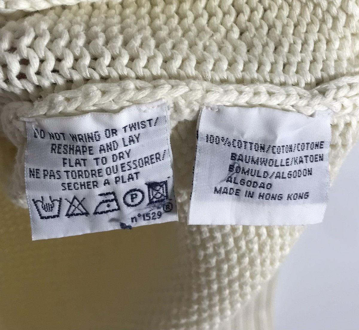 Polo Ralph Lauren Polo Ralph Lauren Mens The Iconic Flag Knit Sweater Cream Size US L / EU 52-54 / 3 - 5 Thumbnail