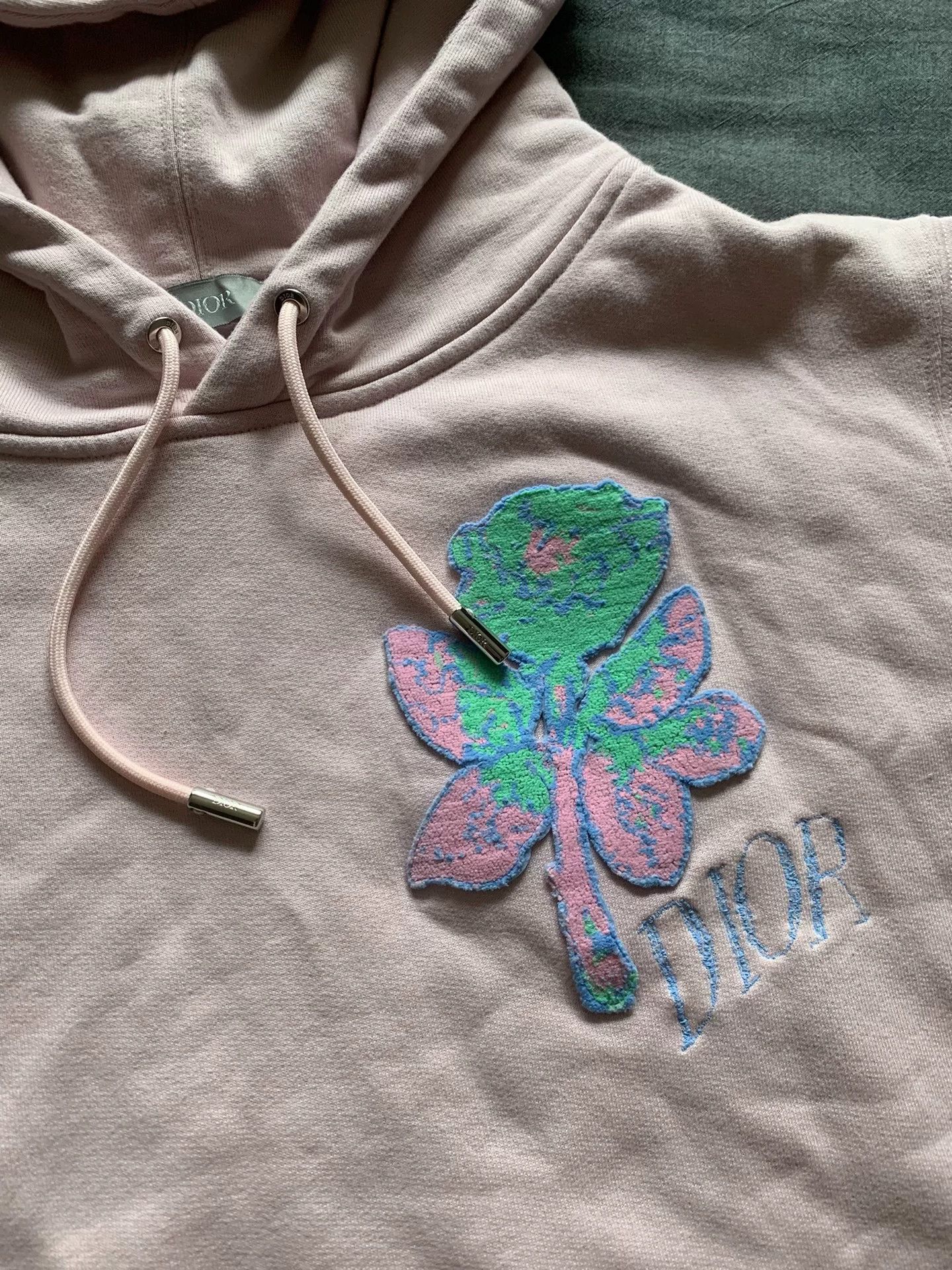 Dior Dior Rose Embroidery Pink Hoodie Size XS / US 0-2 / IT 36-38 - 1 Thumbnail