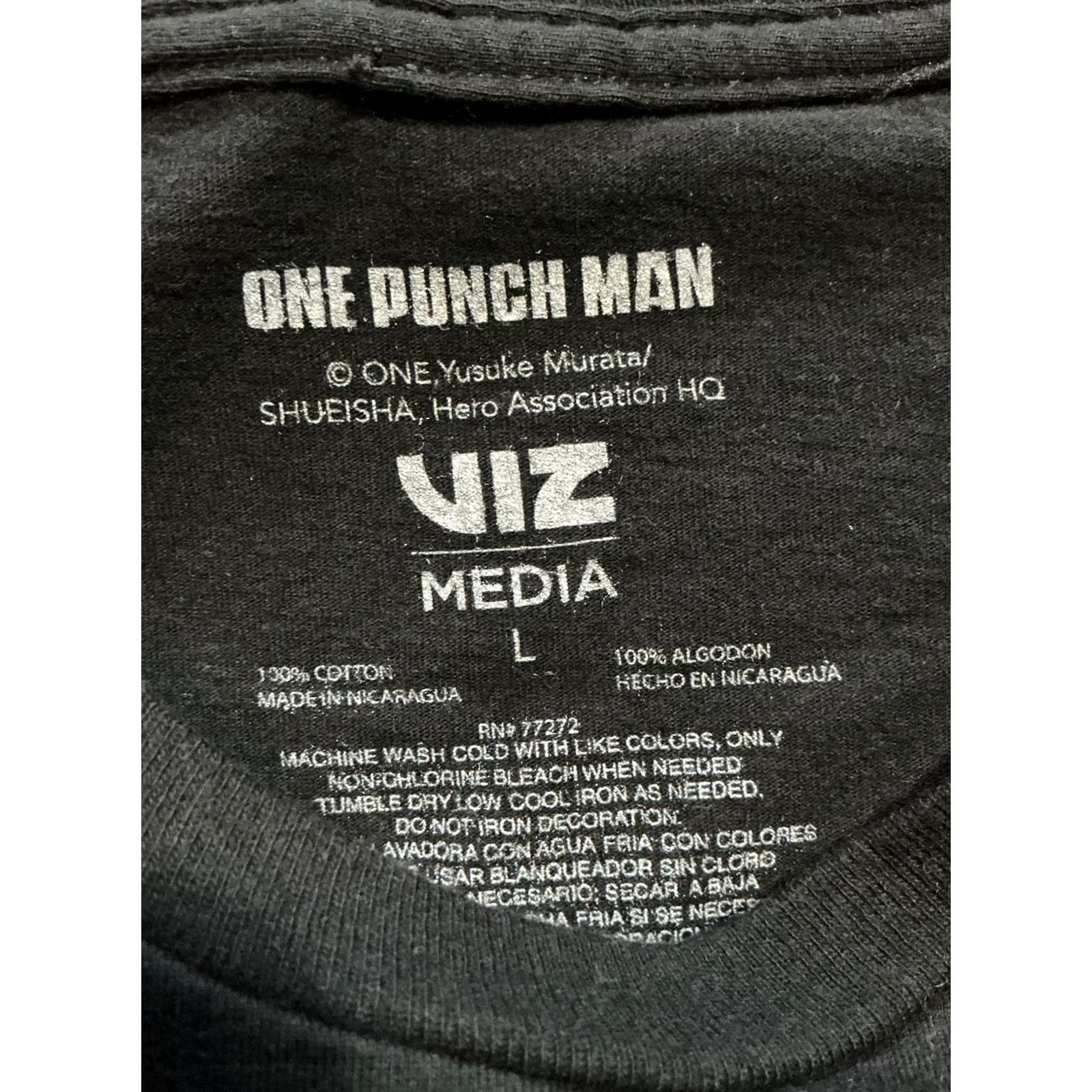 Vintage VINTAGE One Punch Man Superhero Manga Yusuke Murata Viz Media Black T-Shirt XL Men Size XL Shirt Black Boys Girls Mens Womens Size US XL / EU 56 / 4 - 5 Thumbnail