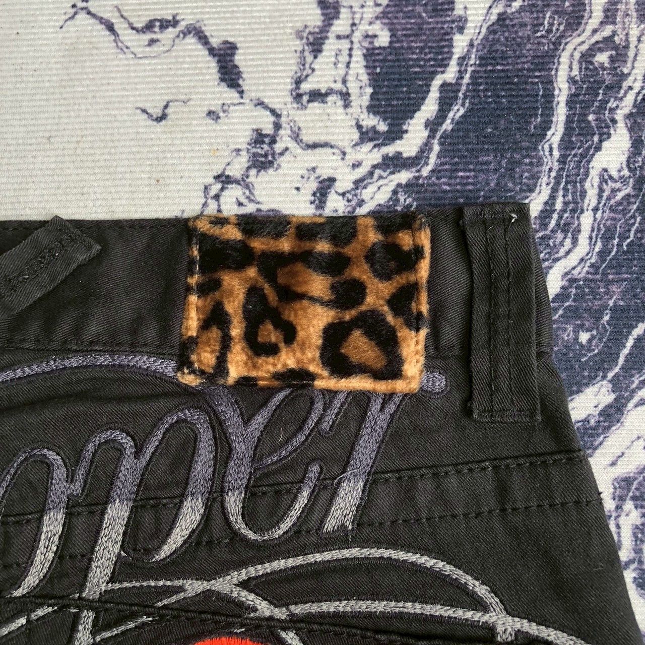 Ed Hardy Vintage Y2K Red Pepper x Ed Hardy Embroidered Denim Size US 28 / EU 44 - 9 Thumbnail