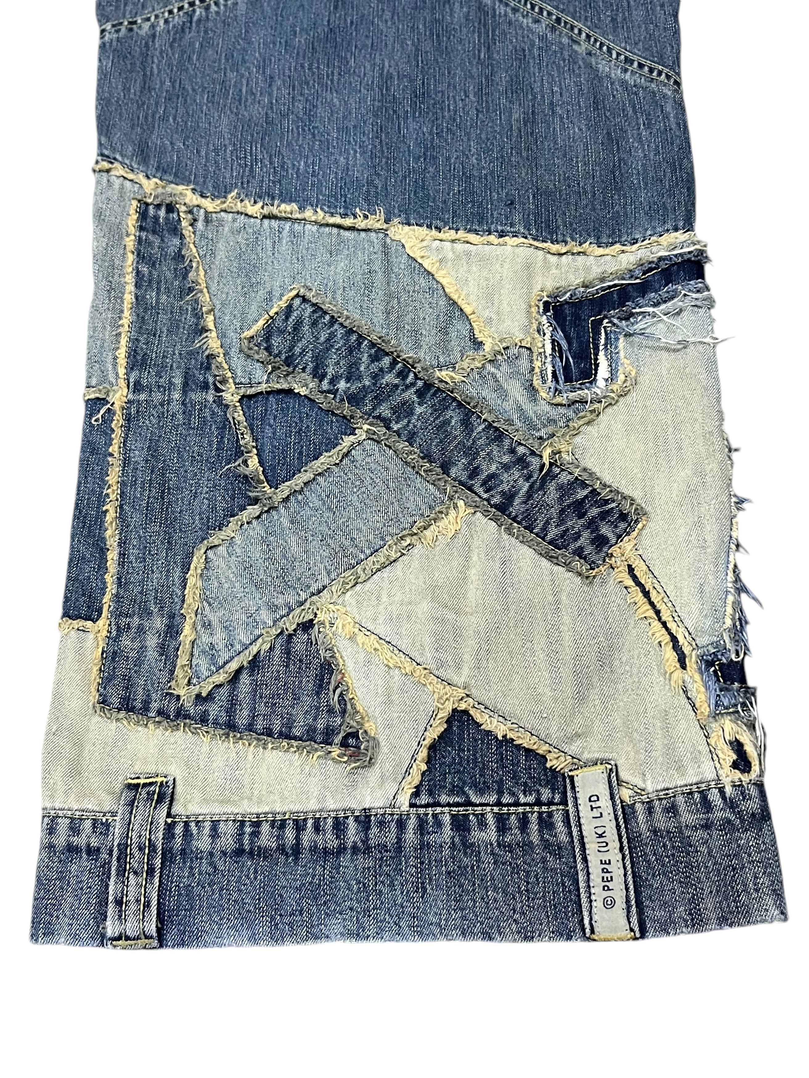 Pepe Jeans SIZE 48” BIG SIZE ULTRA RARE💥Vtg PEPE JEANS Patchwork Denim Size US 44 / EU 60 - 12 Thumbnail