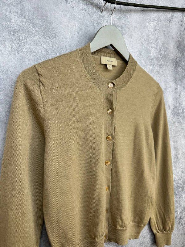 Burberry Burberry Uniform Crew Neck Wool Cardigan Sweater Beige LS Size S / US 4 / IT 40 - 3 Thumbnail