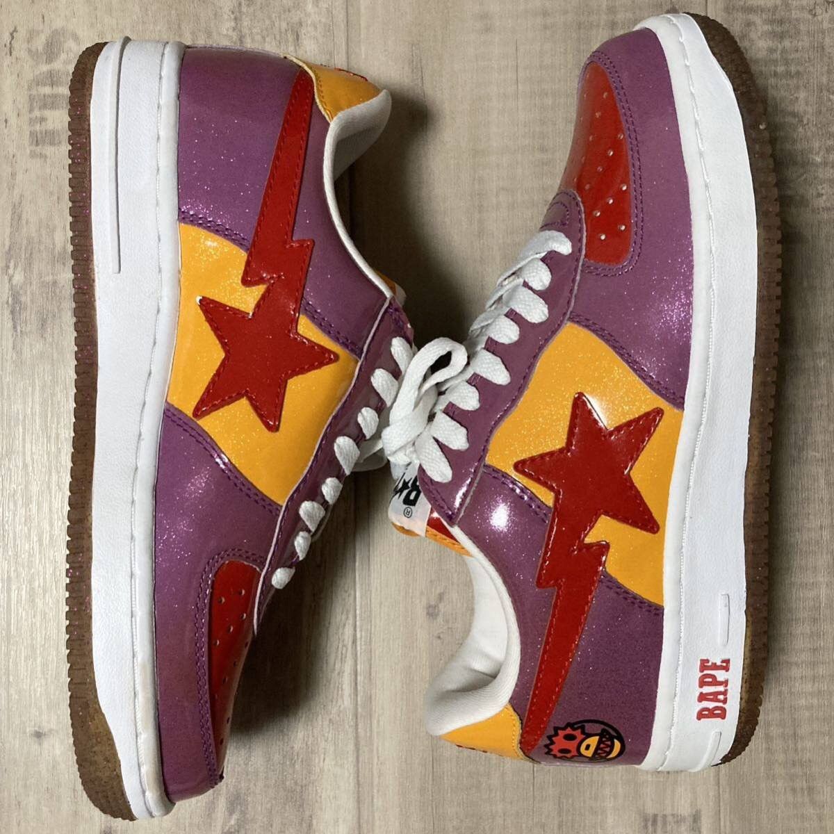 Bape × Nigo Glitter BAPESTA sneakers a bathing ape BAPE STA SHOES NIGO Size US 8 / EU 41 - 2 Thumbnail