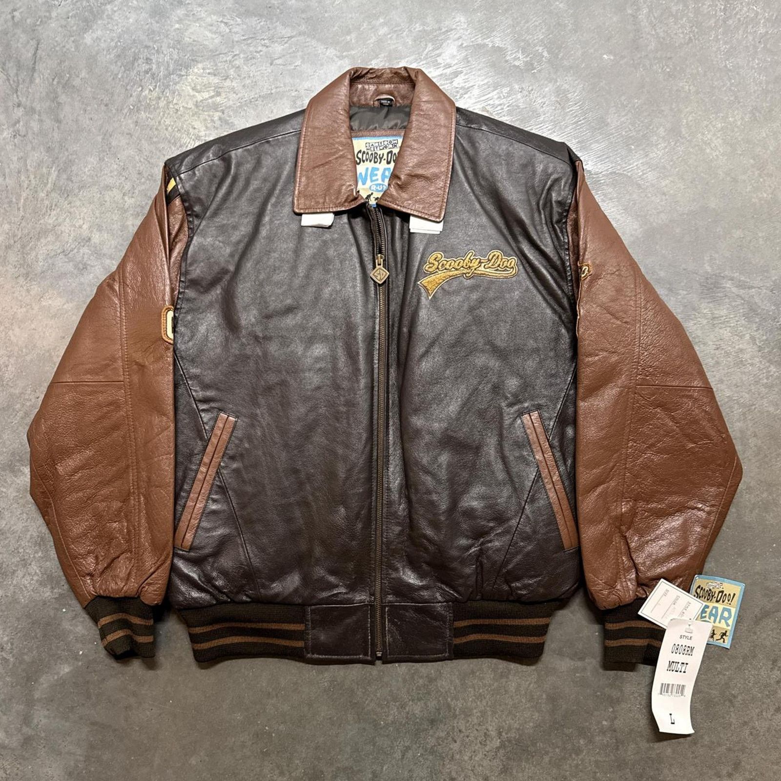 Vintage Vintage 90s NWT Scooby Doo Cartoon Network Leather Jacket Size US L / EU 52-54 / 3 - 5 Thumbnail