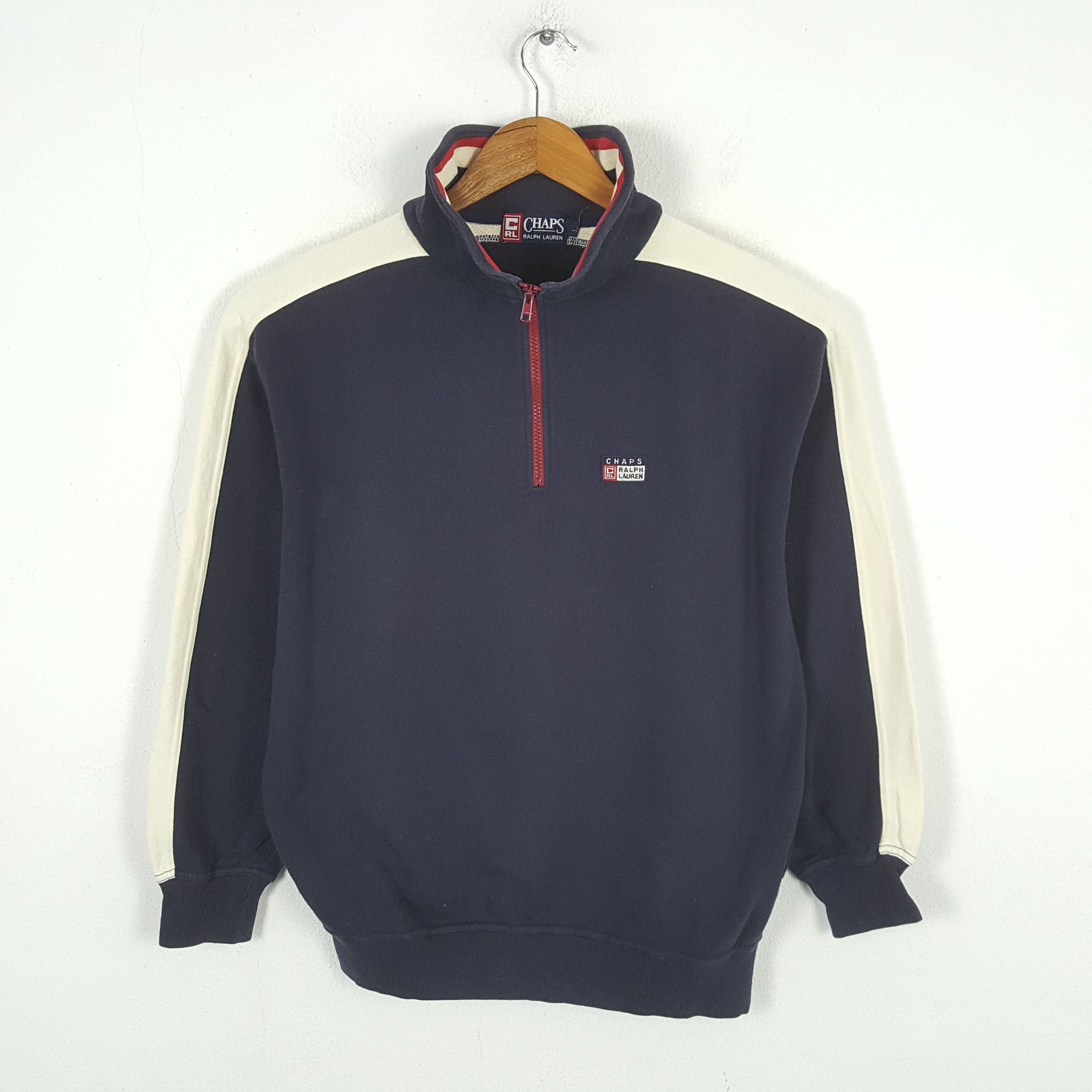 Chaps × Chaps Ralph Lauren × Vintage Vintage CHAPS RALPH LAUREN Brand Half Zipper Sweatshirt Size US L / EU 52-54 / 3 - 1 Thumbnail