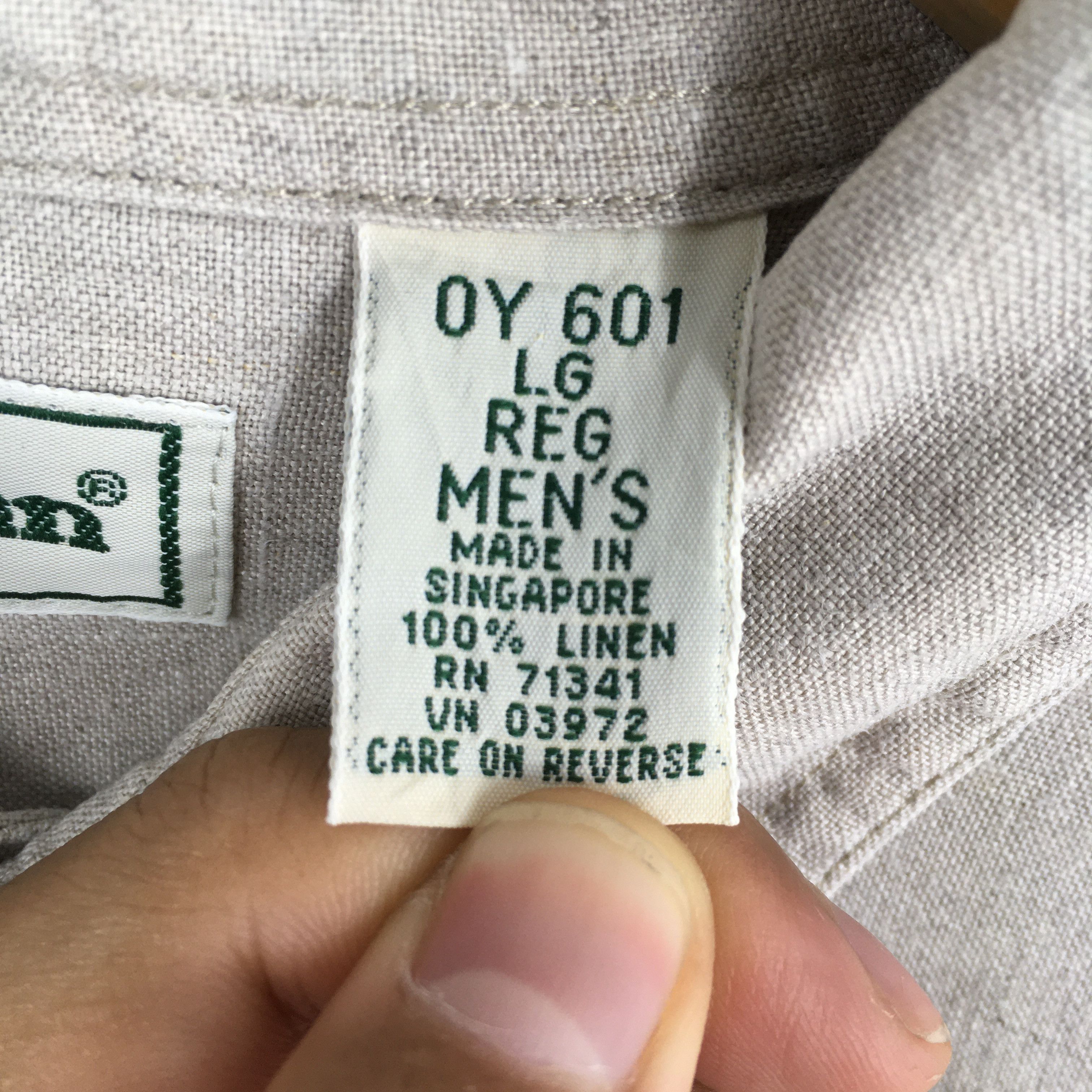 L.L. Bean Vintage 90's LL Bean Plain Linen Oxfords Button Shirt Large Size US L / EU 52-54 / 3 - 6 Thumbnail