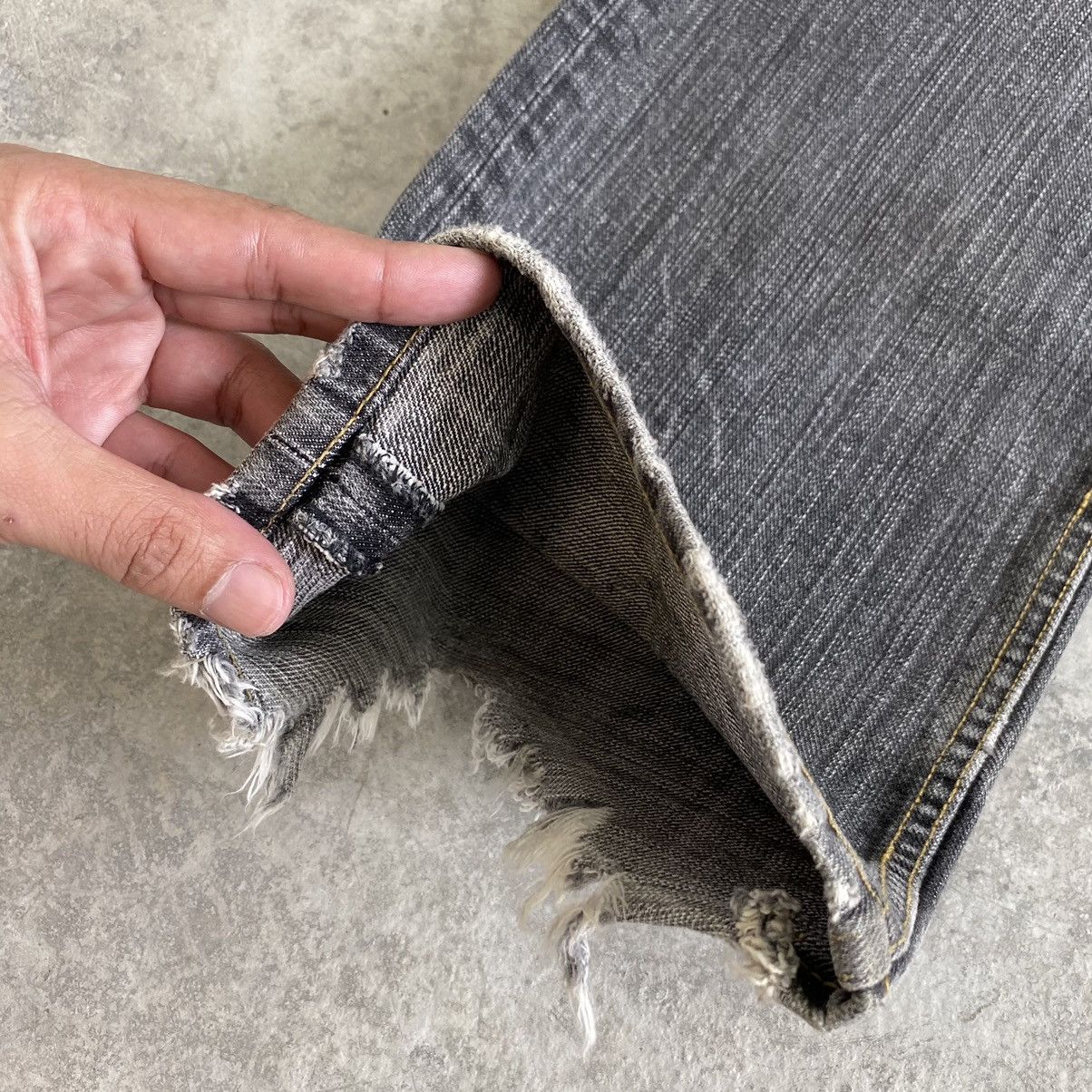 Other Monsieur Nicole Washed Grey Flared Denim Jeans Size US 30 / EU 46 - 6 Thumbnail