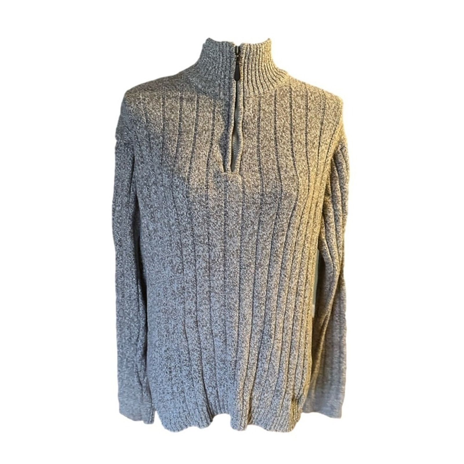 Oscar De La Renta Oscar de la Renta Grey Cable Knit Sweater – Size L Size L / US 10 / IT 46 - 1 Thumbnail