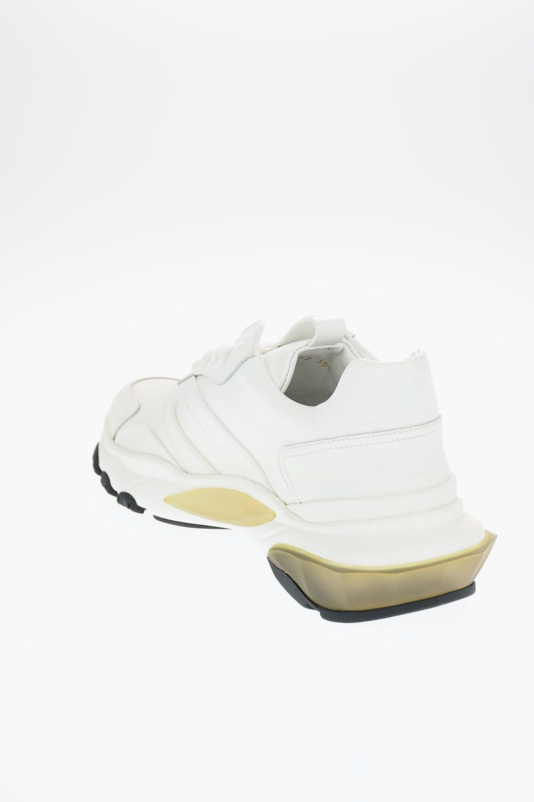 Valentino o1y0525 Logo Leather Low-Top Sneakers in White Size US 7 / EU 40 - 2 Thumbnail
