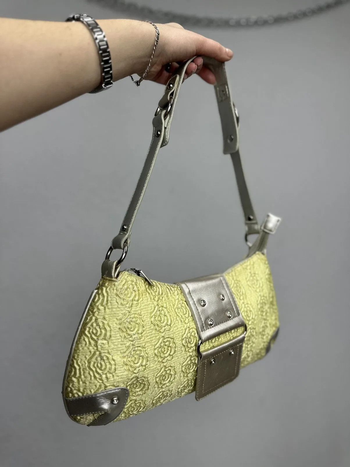 14th Addiction Vintage Japan Guess Leather Bag Yellow Messenger Y2K Size ONE SIZE - 3 Thumbnail