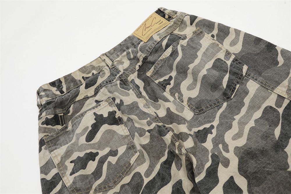 Japanese Brand × Jean Men's loose streetwear camouflage scimitar jeans Size US 34 / EU 50 - 5 Thumbnail