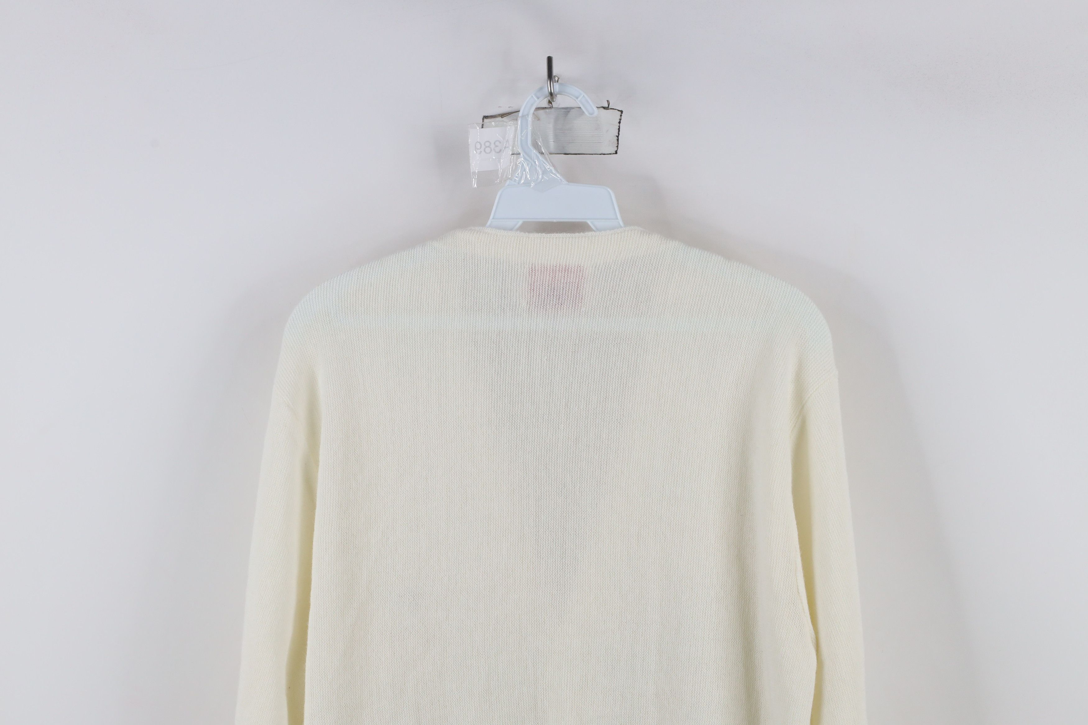 Vintage Vintage 70s Le Tigre Patch Knit Cardigan Sweater White USA Size US M / EU 48-50 / 2 - 10 Thumbnail