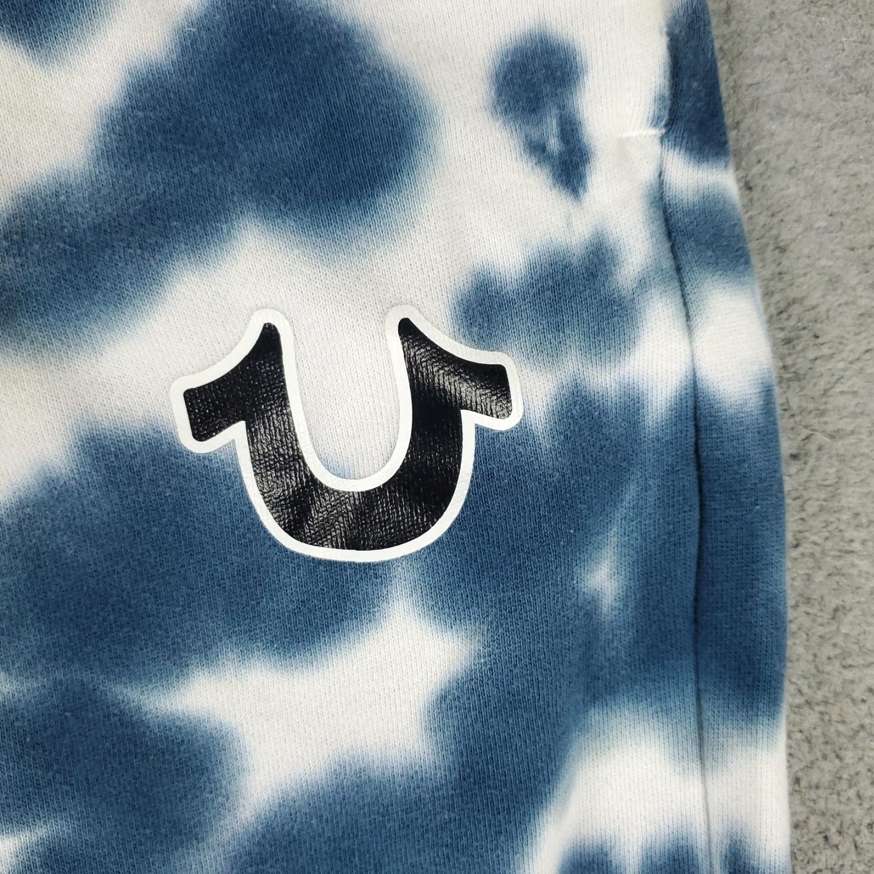 True Religion True Religion Sweatpants Mens Small Blue White Tie Dye Joggers Logo Drawstring Size US 29 - 3 Thumbnail