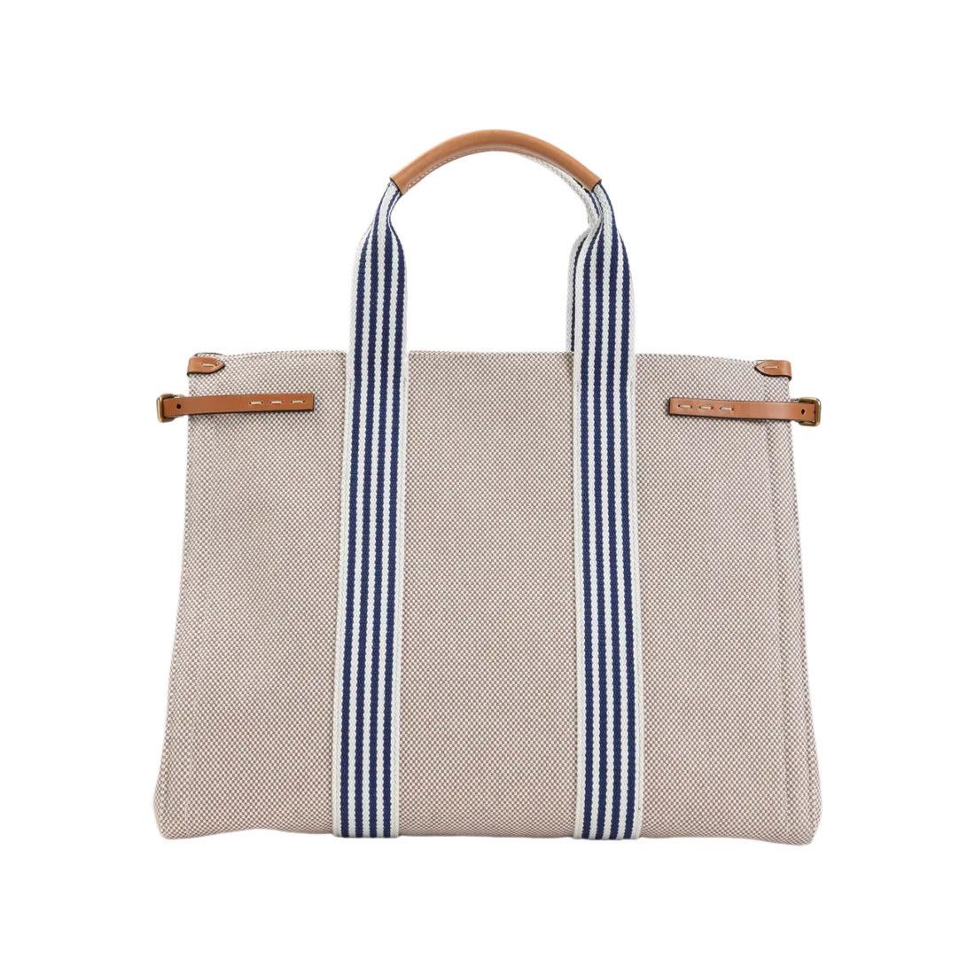 Valentino VALENTINO GARAVANI Antibes Natural/Tobacco Canvas Tote Bag N Size ONE SIZE - 2 Thumbnail