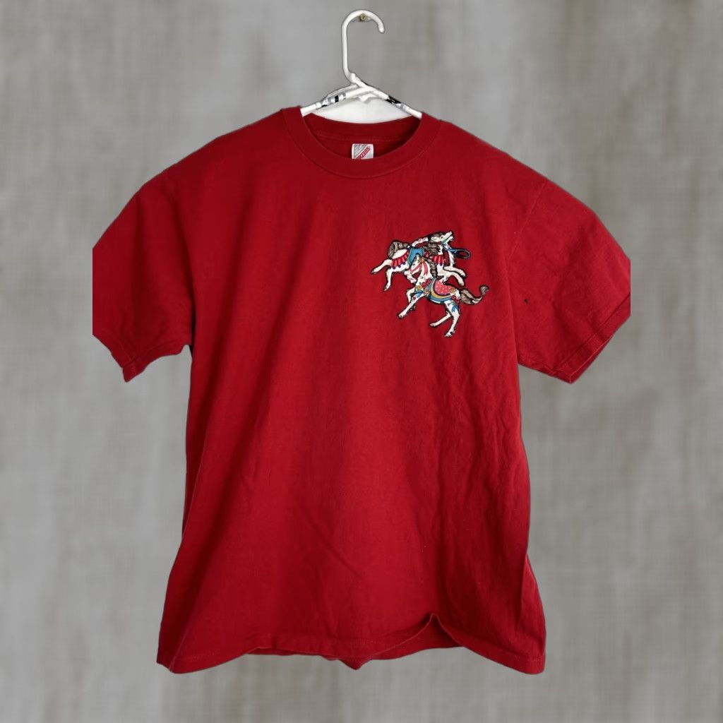 Jerzees VINTAGE Jerzees Mens XL Red Short Sleeve T Shirt Horses Made In USA Size US XL / EU 56 / 4 - 1 Thumbnail