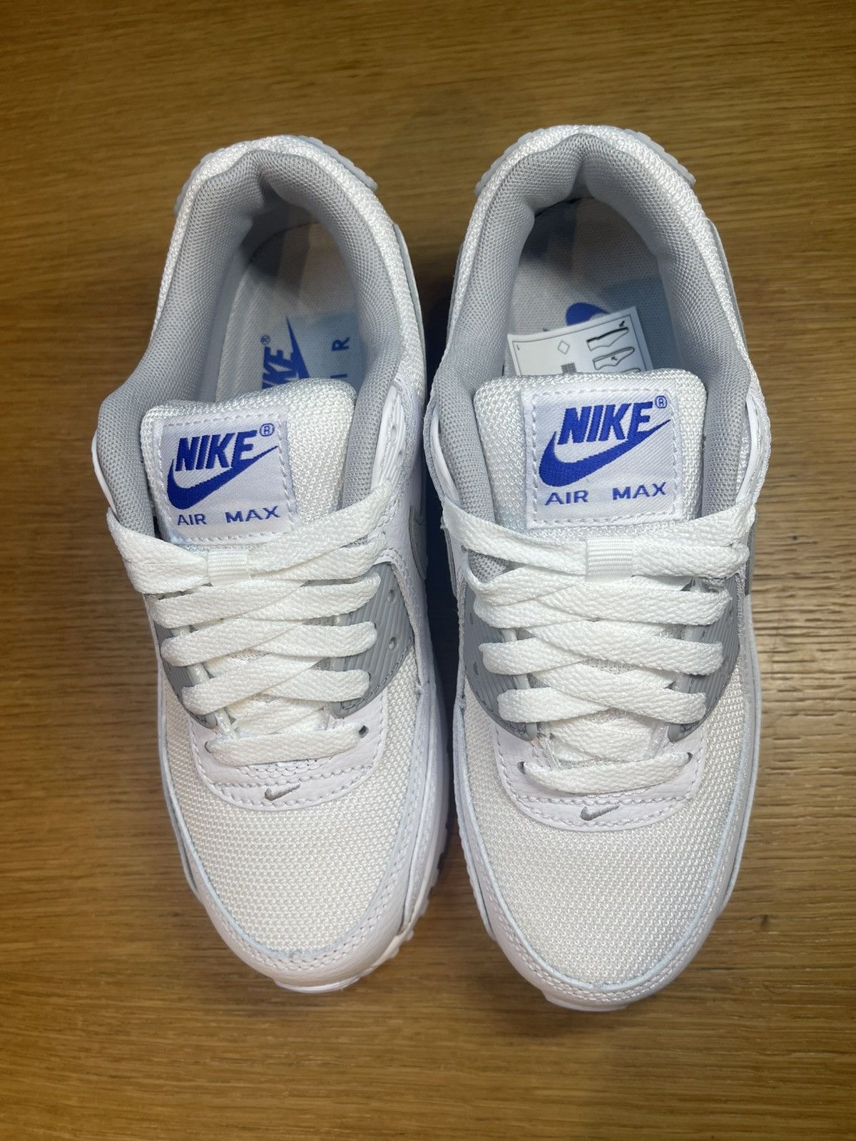 Nike Air Max 90 bianca con dettagli blu Size US 5.5 / IT 35.5 - 4 Thumbnail
