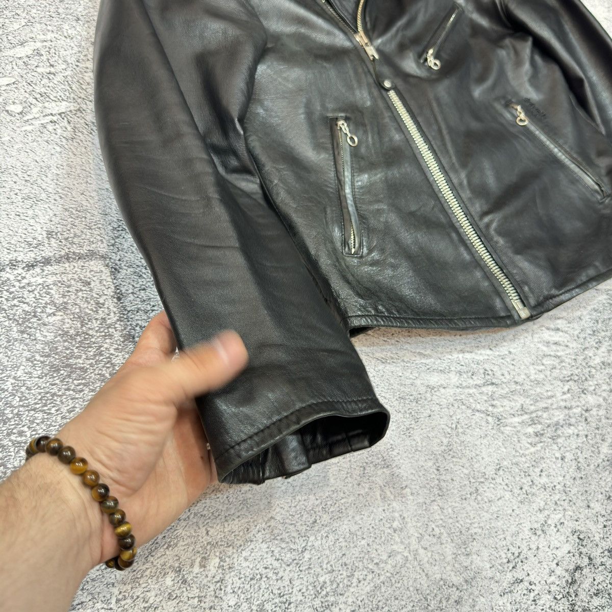 Schott Schott Mens Black Biker Jacket M size Size US M / EU 48-50 / 2 - 3 Thumbnail