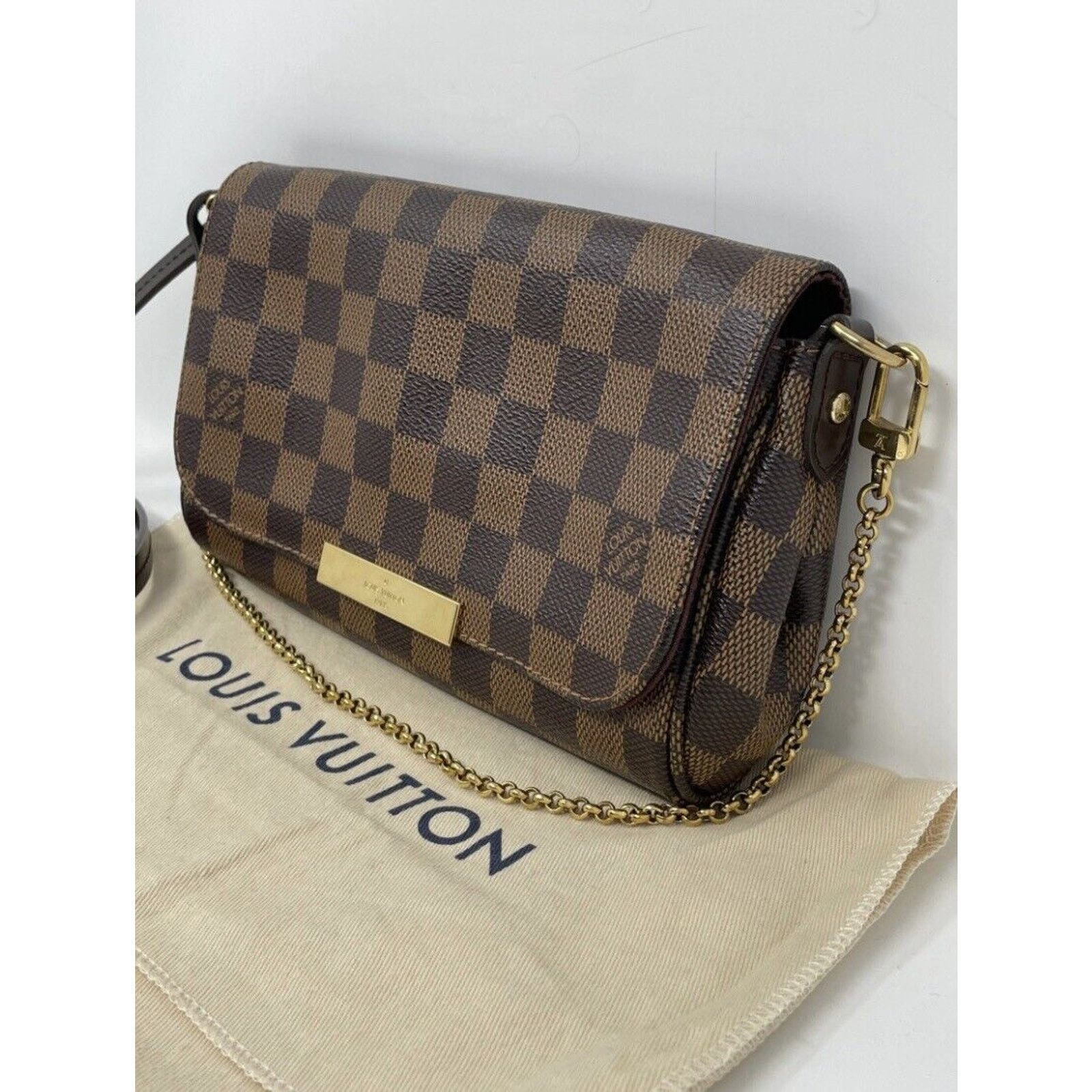Louis Vuitton LOUIS VUITTON Favorite PM Damier Ebene Crossbody DISCONTINUE Size ONE SIZE - 5 Thumbnail