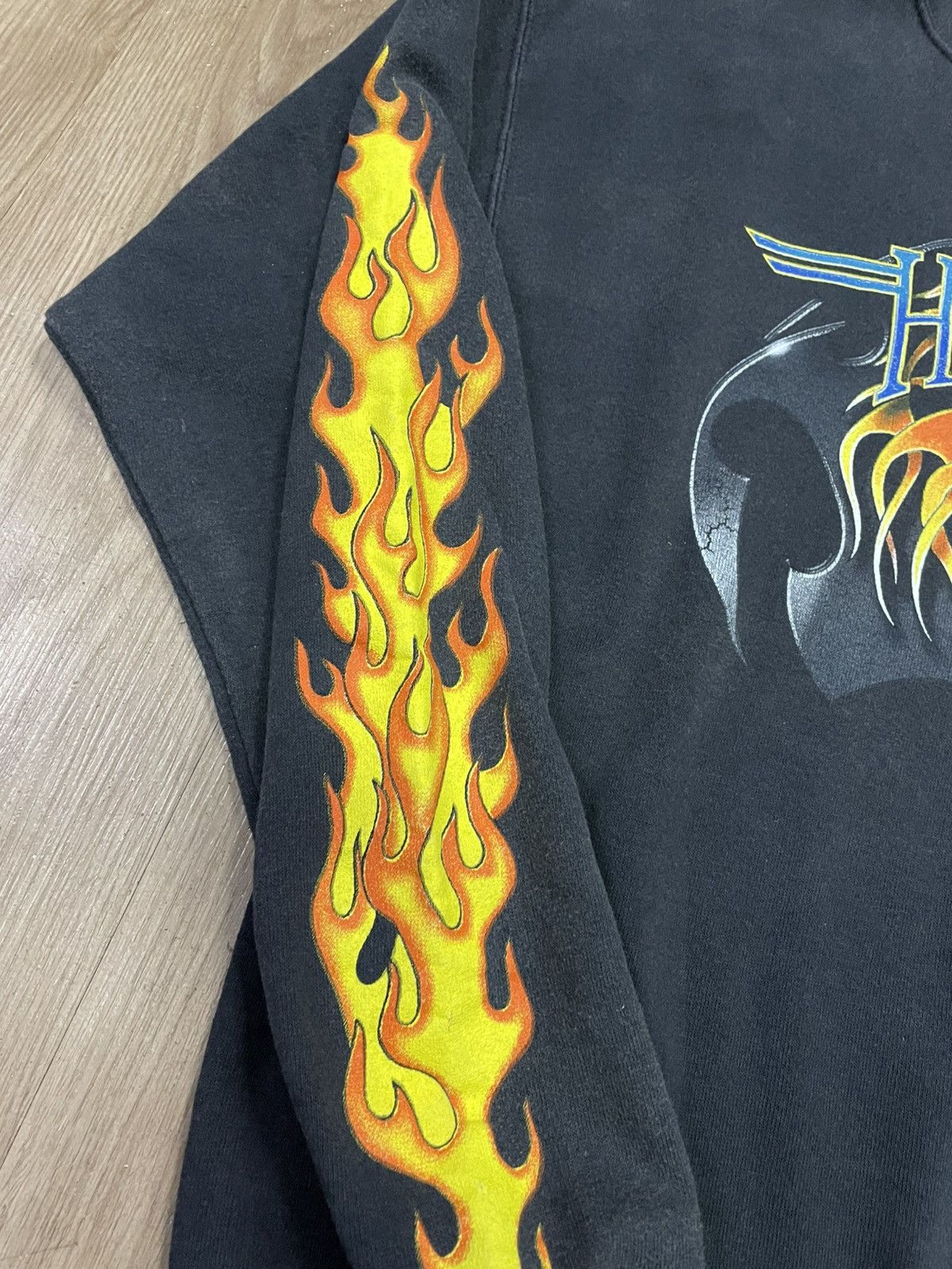 Harley Davidson × Vintage Vintage Harley Davidson flame spell out sweatshirt Size US M / EU 48-50 / 2 - 5 Thumbnail