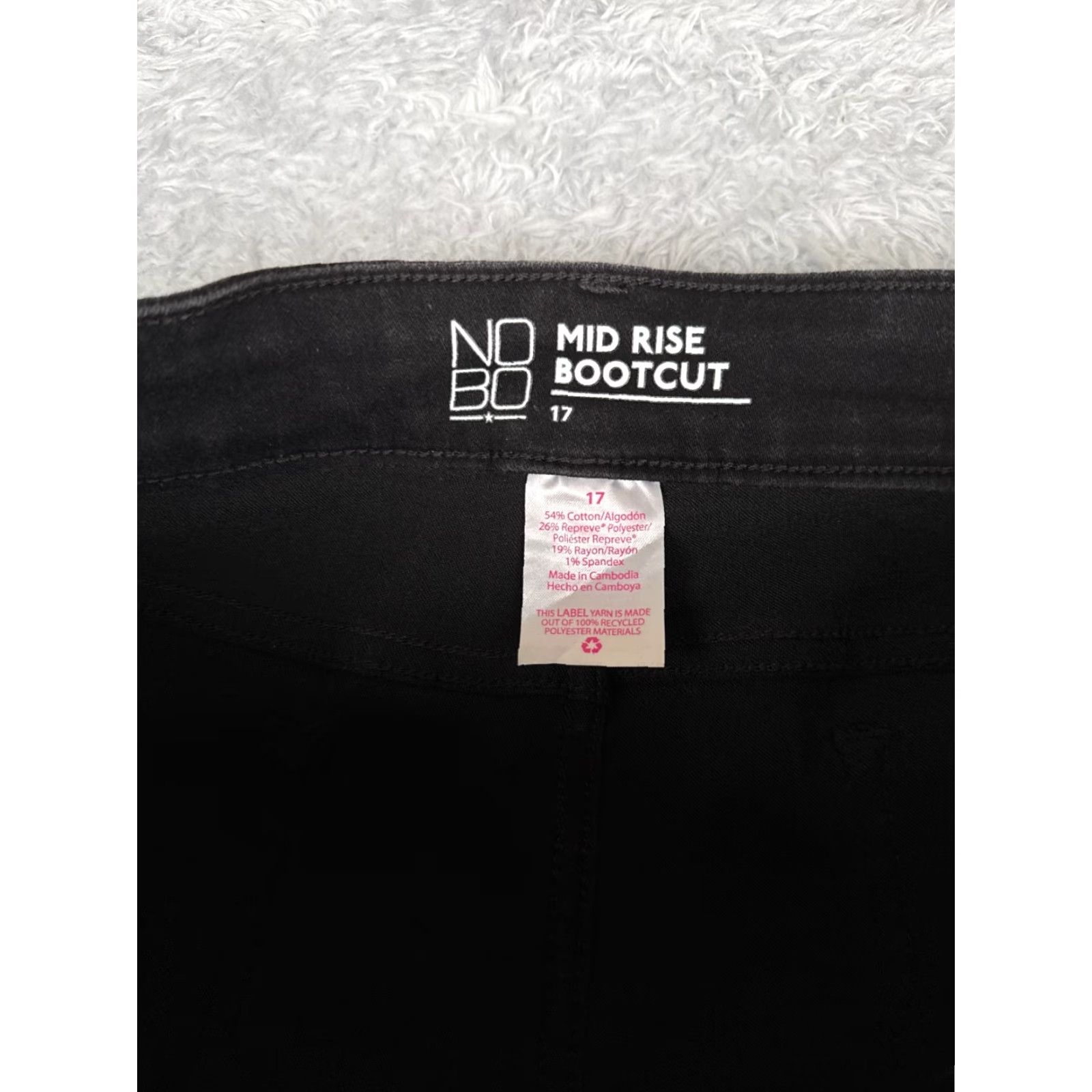 Vintage No Boundaries Jeans Juniors 17 Black Denim Bootcut Mid Rise Cotton Blend 32x31 Womens Jeans Retro Western 90s Mens Girls Size 38" / US 16 / IT 52 - 6 Thumbnail