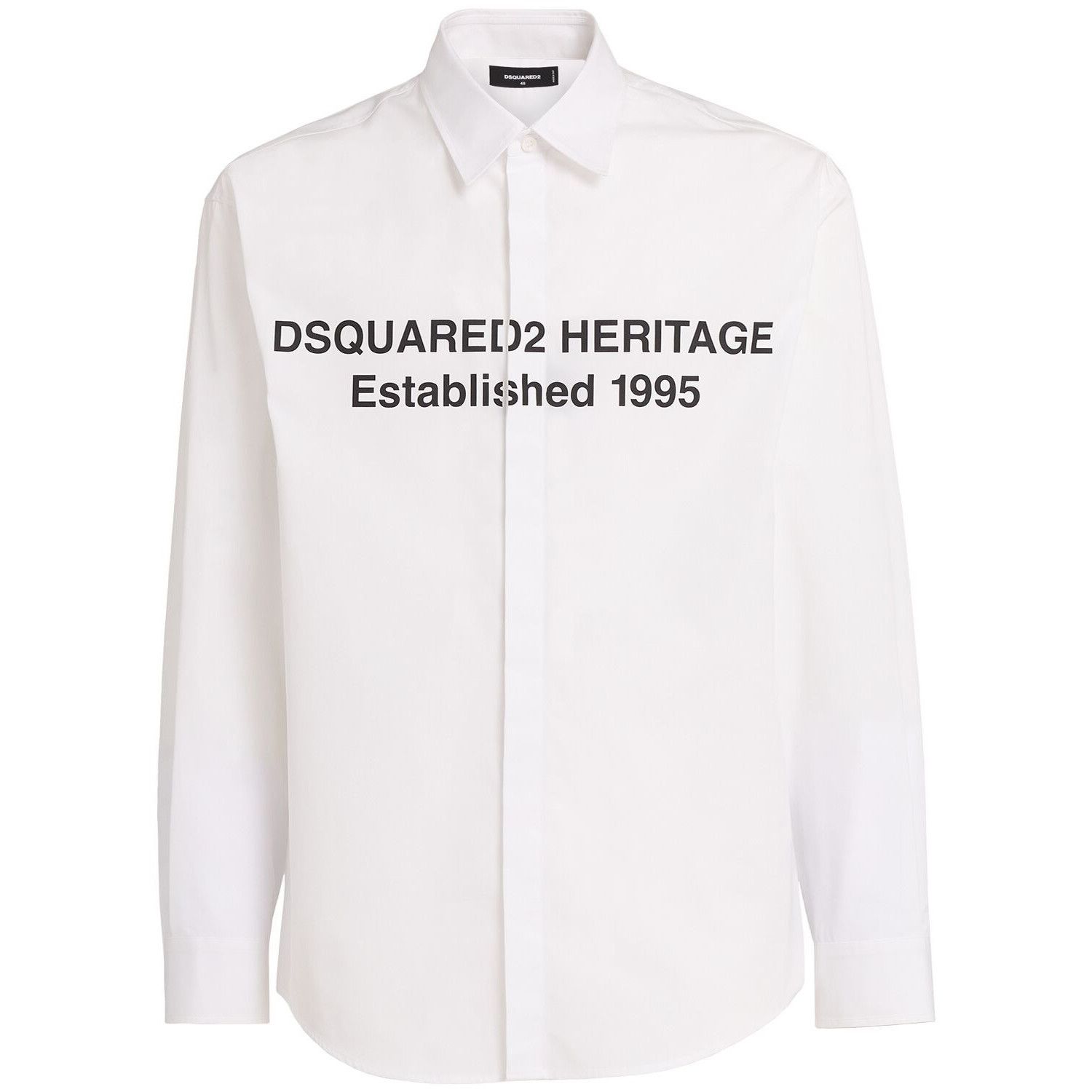 Dsquared2 DSQUARED2 White Heritage Shirt New & Authentic (Men's size:L Size US L / EU 52-54 / 3 - 1 Thumbnail