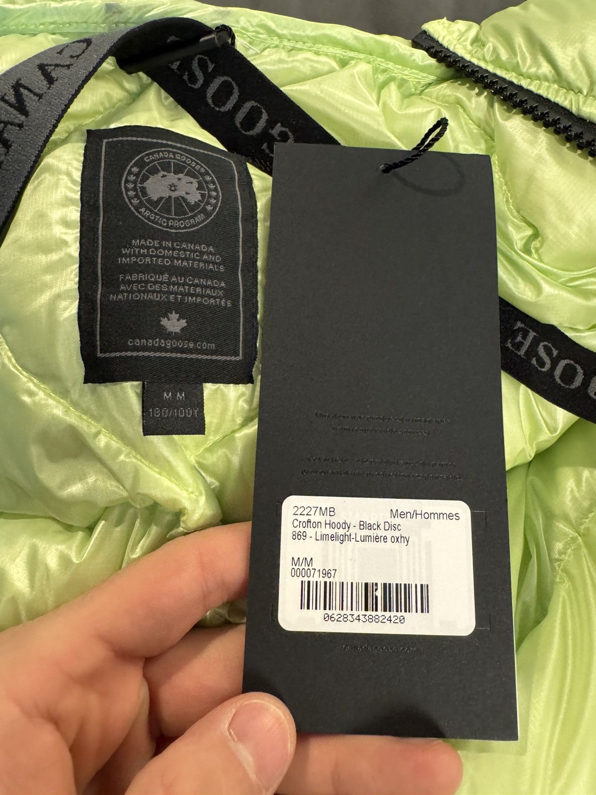 Canada Goose Canada Goose Crofton Hoody Limelight (M) – New / Black Disc Size US M / EU 48-50 / 2 - 6 Thumbnail