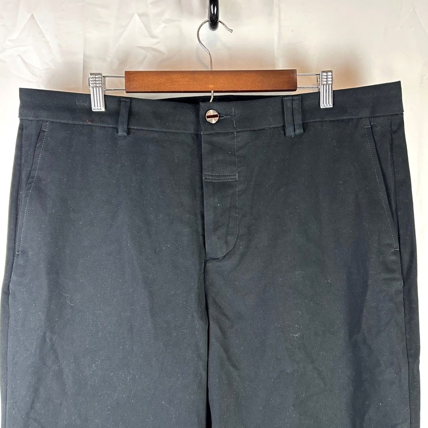 Vintage Vayder Trousers Pants Men 38x32 Black Button Fly Cotton Stretch VAY109 Made USA Size US 38 / EU 54 - 2 Thumbnail