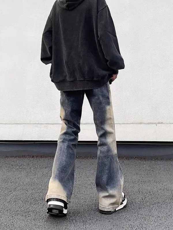 VIBE Vintage washed distressed patchwork jeans Size US 32 / EU 48 - 2 Thumbnail