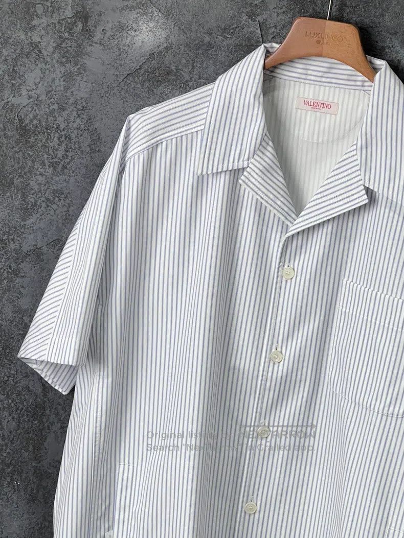 Valentino Valentino Striped cotton short-sleeved shirt Size US M / EU 48-50 / 2 - 5 Thumbnail