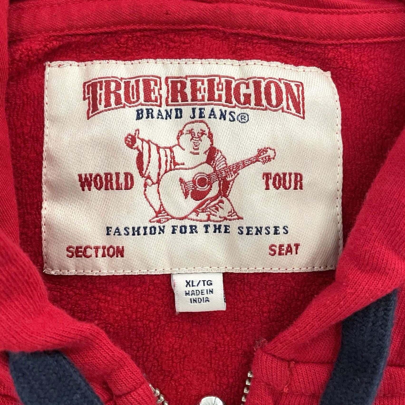 True Religion VINTAGE True Religion Hoodie Adult XL Red Full Zip Buddha Streetwear Y2K Mens Size US XL / EU 56 / 4 - 4 Thumbnail