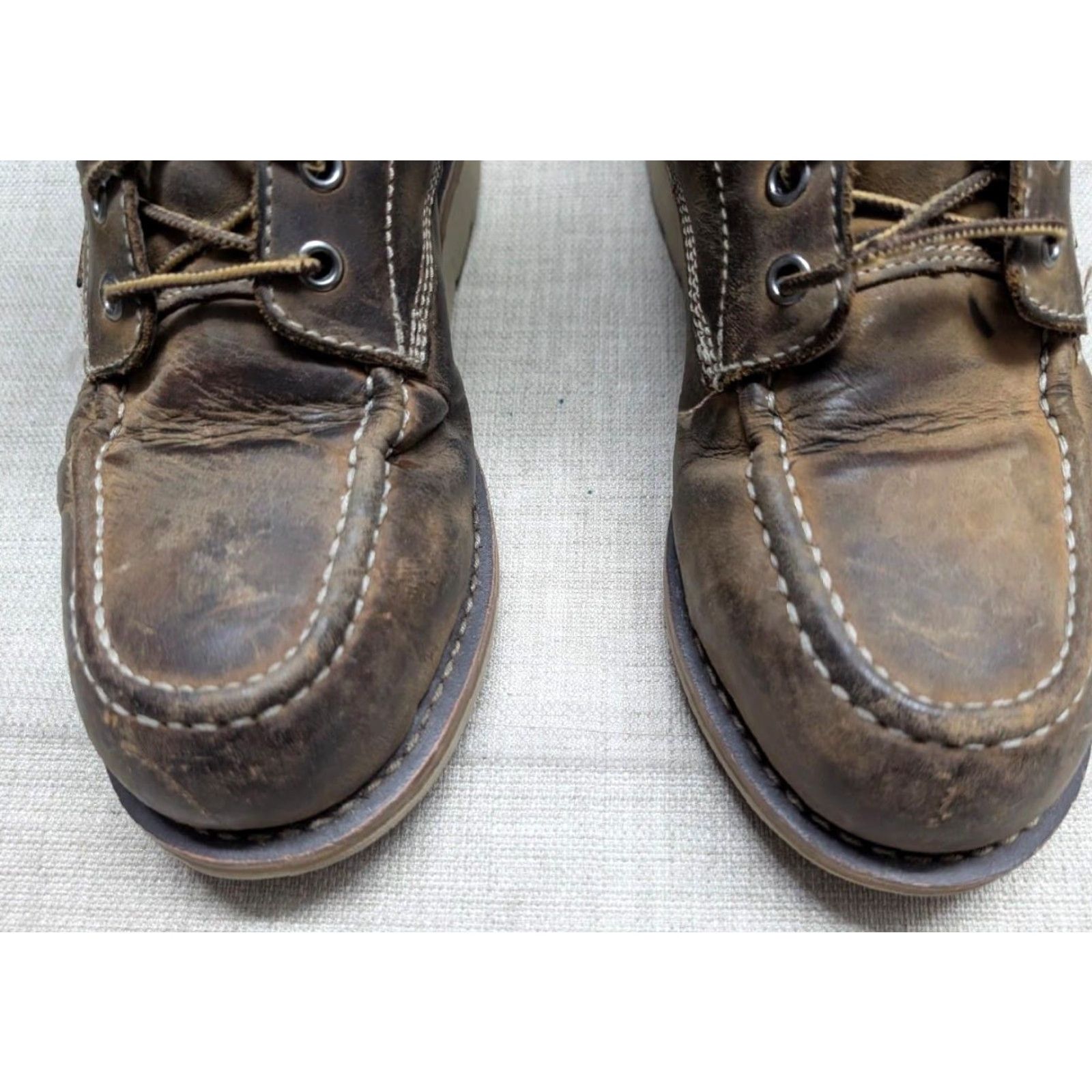 Carhartt Womens Carhartt Work Boots 10 M Brown Leather Safety Steel Toe FW6225 Mohican Moccasin Wedge Sole Workwear Womens Size US 10 / IT 40 - 5 Thumbnail