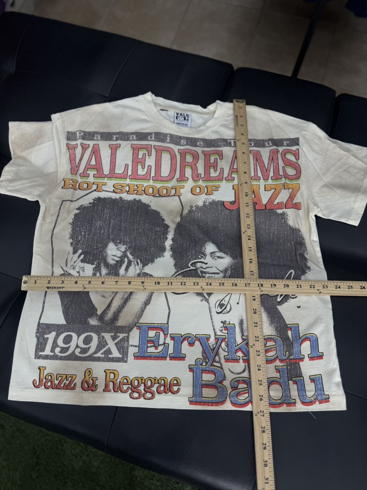 Vale Valley White Jazz Tee Shirt Size M (NEW) Size US M / EU 48-50 / 2 - 6 Thumbnail
