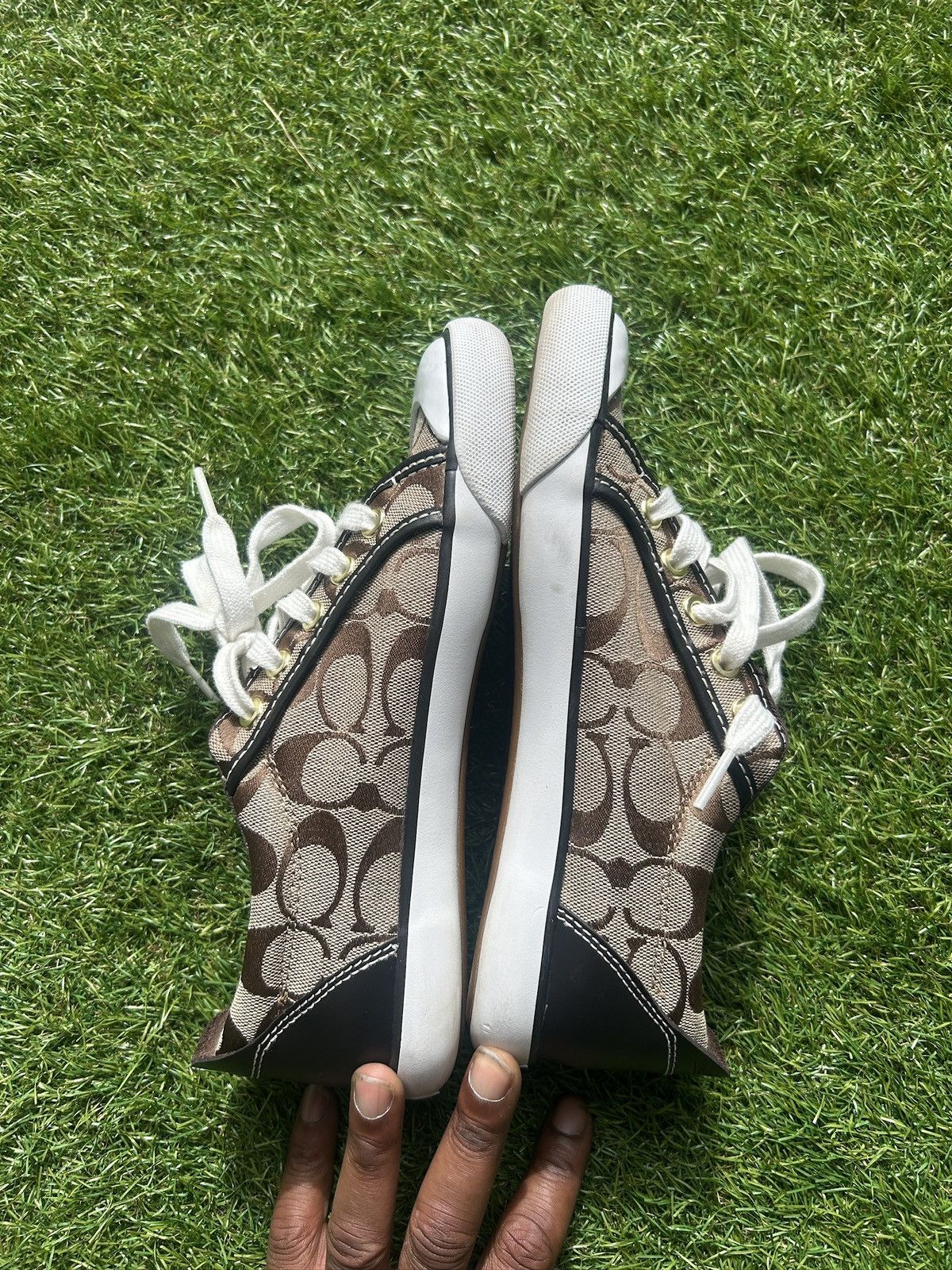 Coach Coach Barrett Signature Canvas Low Top Sneakers Size US 7 / IT 37 - 4 Thumbnail