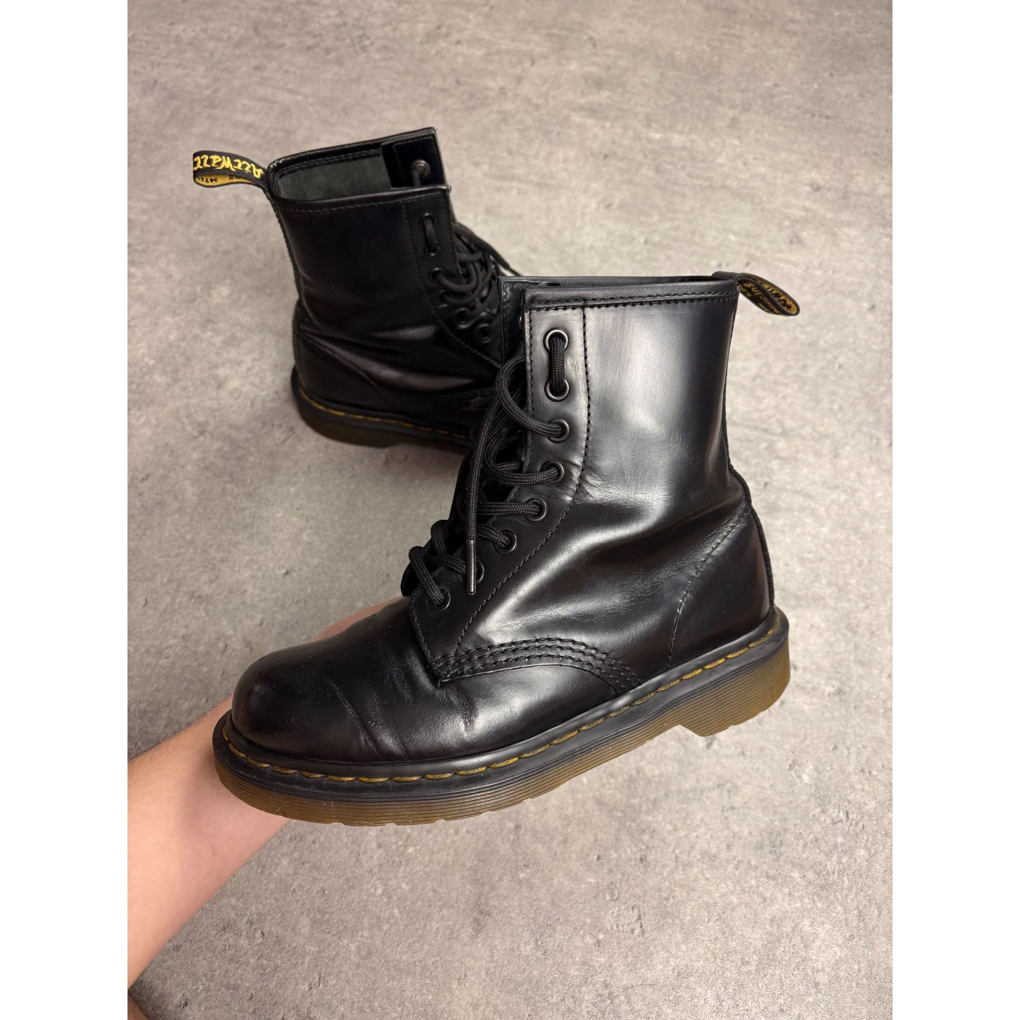Dr. Martens Dr. Martens 1460 Black Leather Lace-Up Boots EU 37 US Womens Size US 7 / IT 37 - 1 Thumbnail