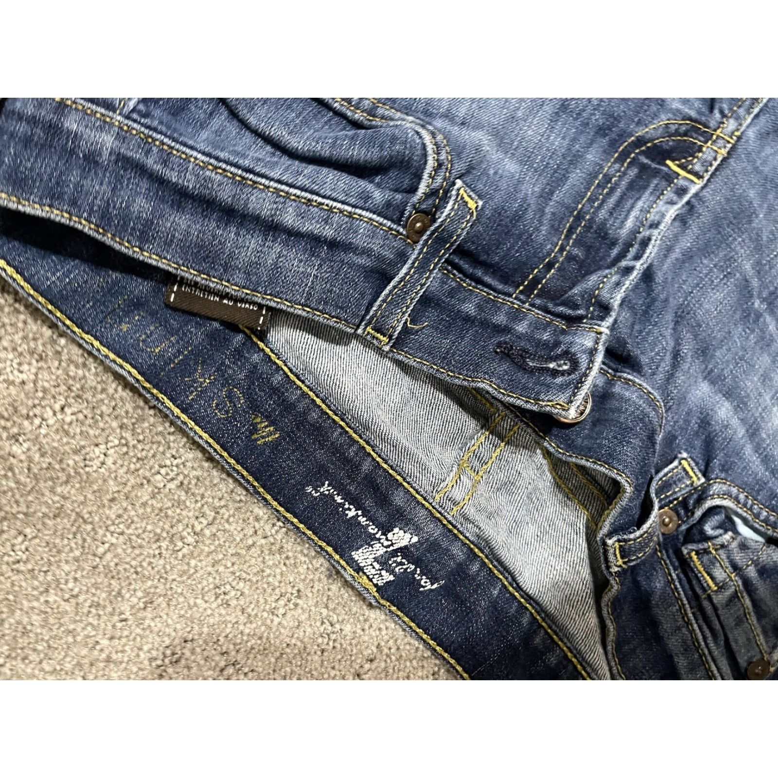 7 For All Mankind VINTAGE 7 For All Mankind Jeans Womens 27 Blue Denim Ankle Slim Stretch City Size 27" / US 4 / IT 40 - 6 Thumbnail