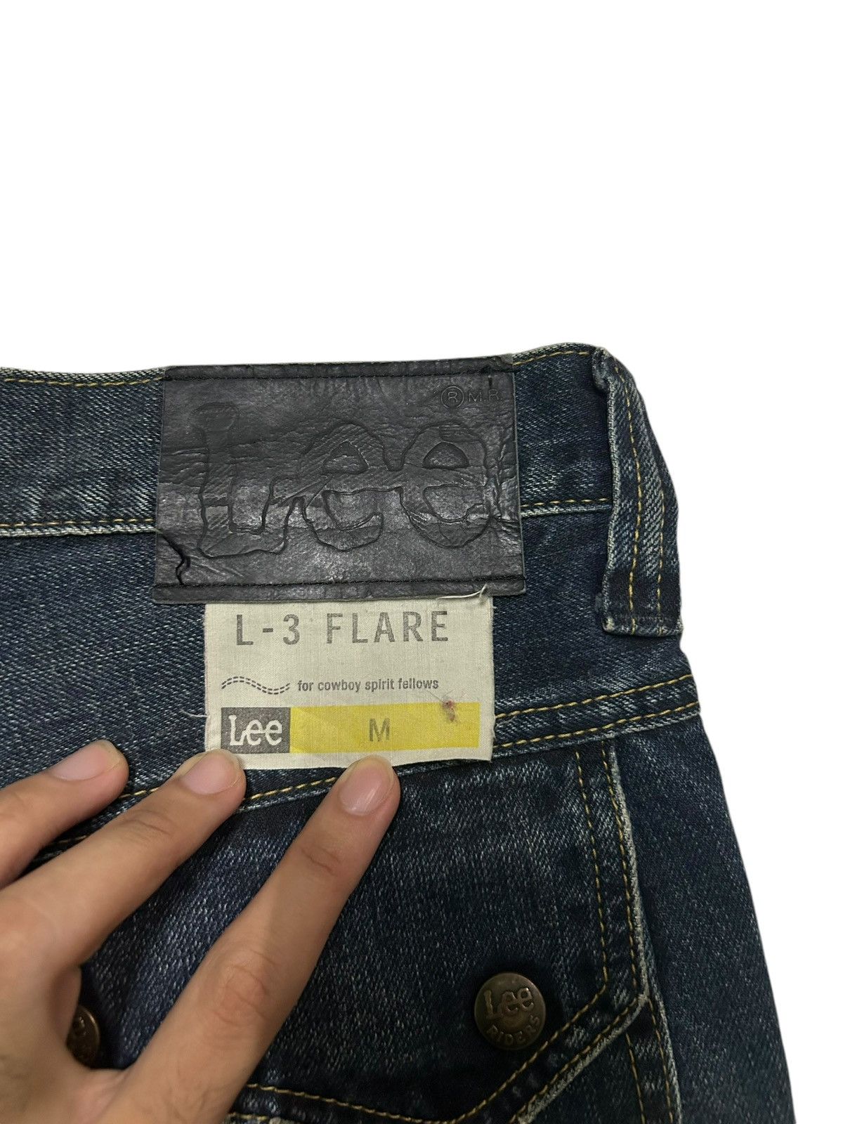 Japanese Brand × Kapital × Vintage Flare Vintage Lee Riders Distressed Jpn Rare Design 🎌🎌☠️🎌☠️ Size US 32 / EU 48 - 11 Thumbnail