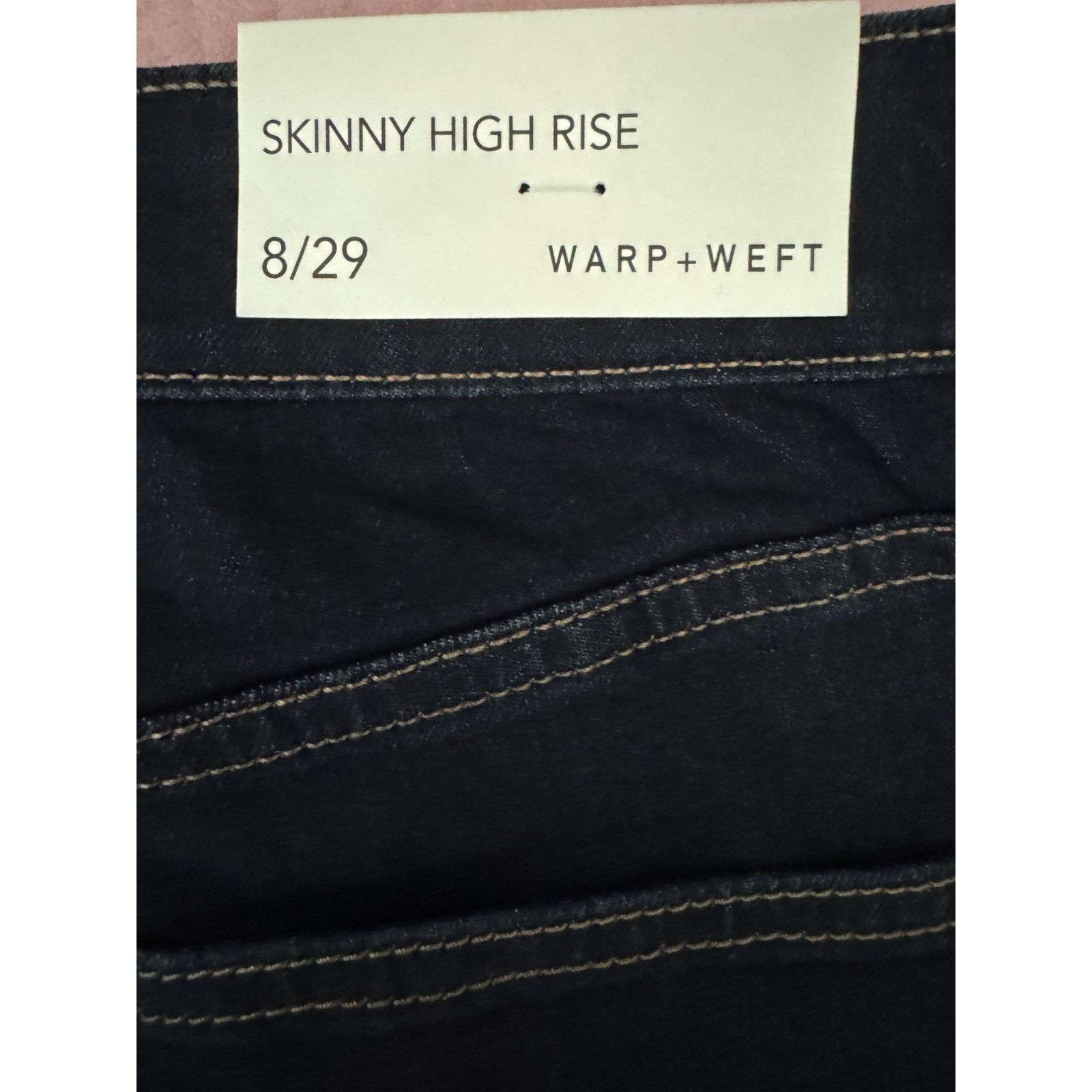 Warpweft Company Warp + Weft 8/29 Skinny High Rise Jeans Indigo Stretch Size 30" / US 8 / IT 44 - 9 Thumbnail