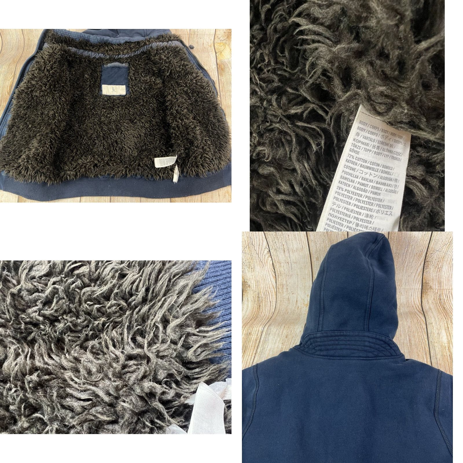 Abercrombie & Fitch VINTAGE Abercrombie & Fitch Men Hoodie Jacket Blue Wolf Jaw Bomber Short Coat Size US L / EU 52-54 / 3 - 8 Thumbnail