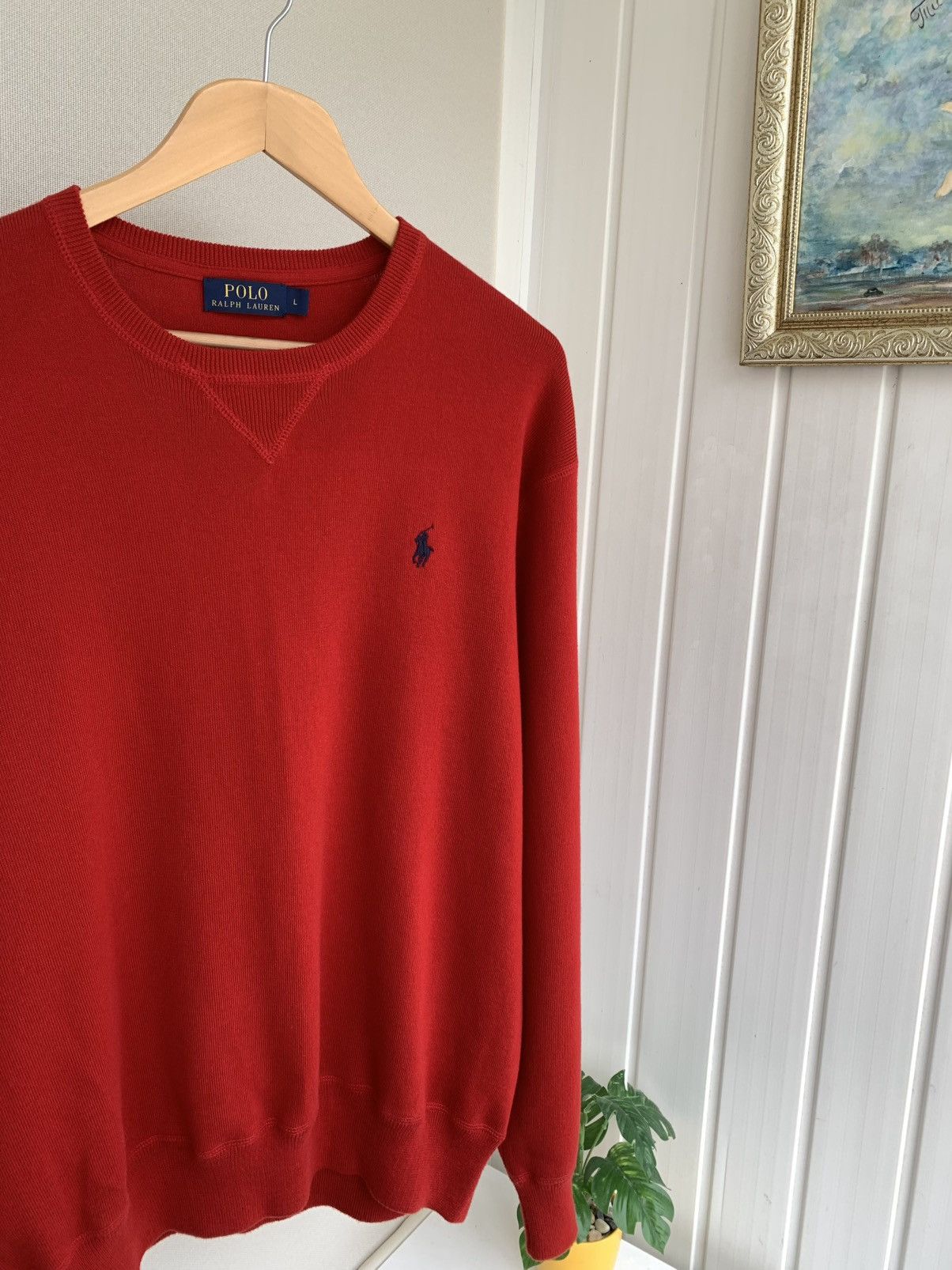 Polo Ralph Lauren Polo Ralph Lauren Sweatshirt Crew Neck Red Mens Size L Size US L / EU 52-54 / 3 - 2 Thumbnail