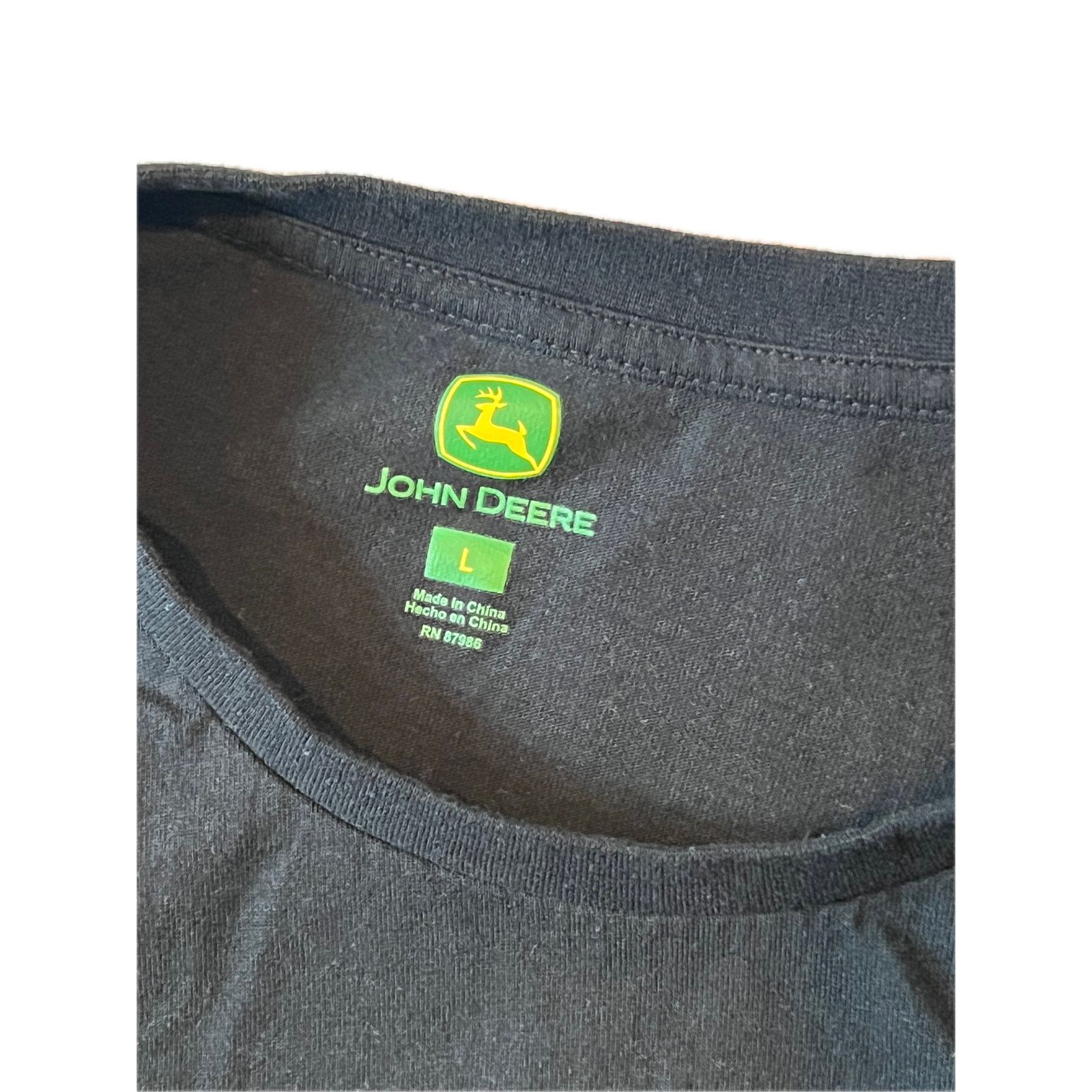 John Deere John Deere Black T-Shirt Mens L Size US L / EU 52-54 / 3 - 3 Thumbnail